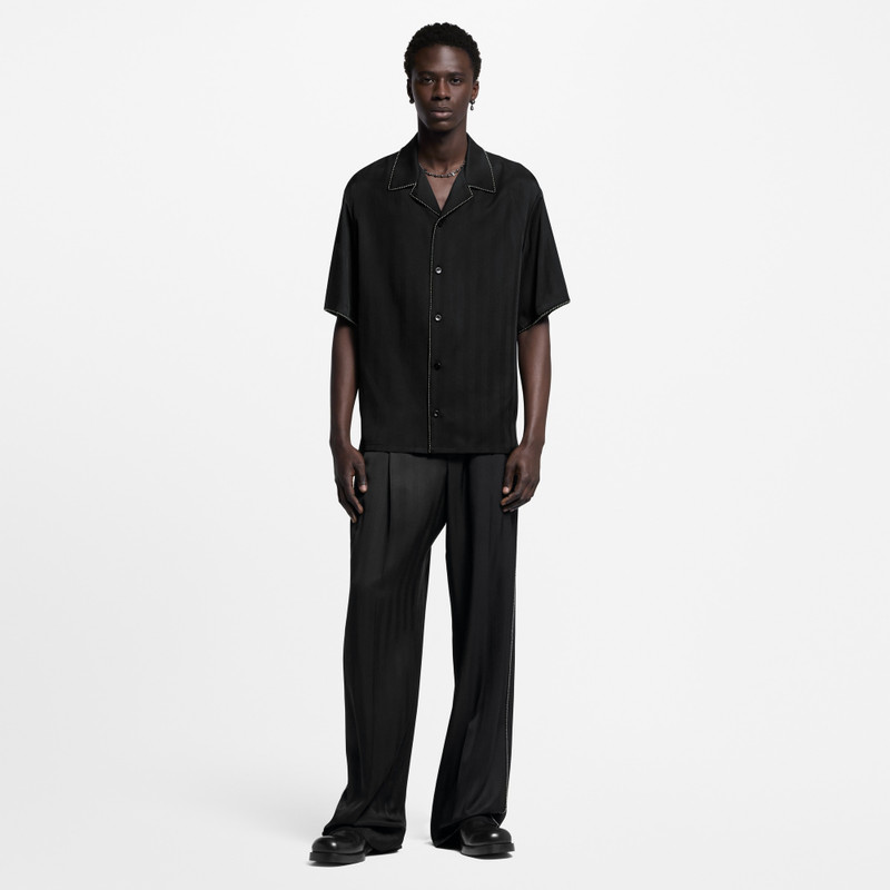 Louis Vuitton Bead-Embellished Short-Sleeved Silk Shirt outlook