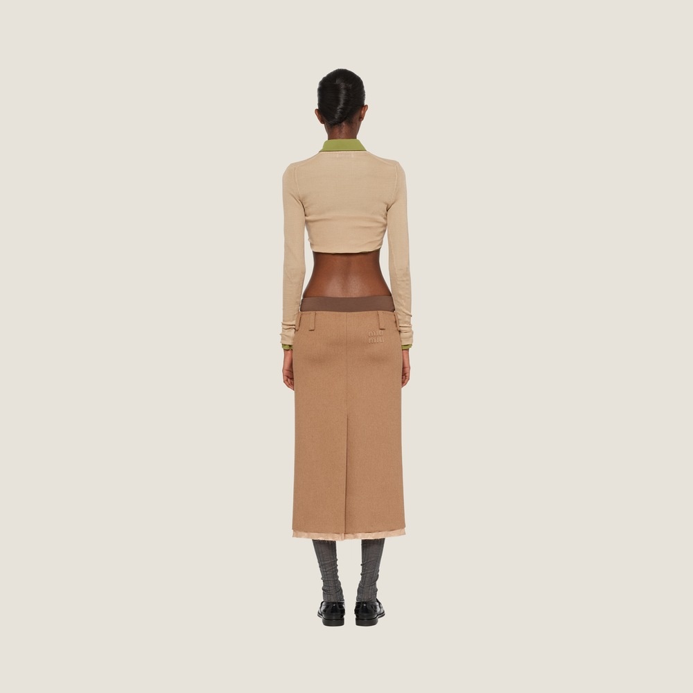 Camel-hair pencil skirt - 2
