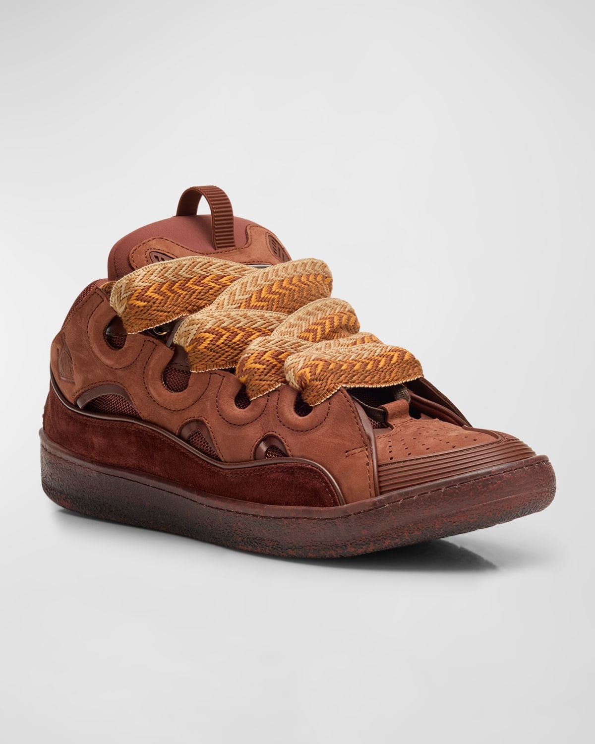 Men's Curb Suede Chunky Low-Top Sneakers - 3
