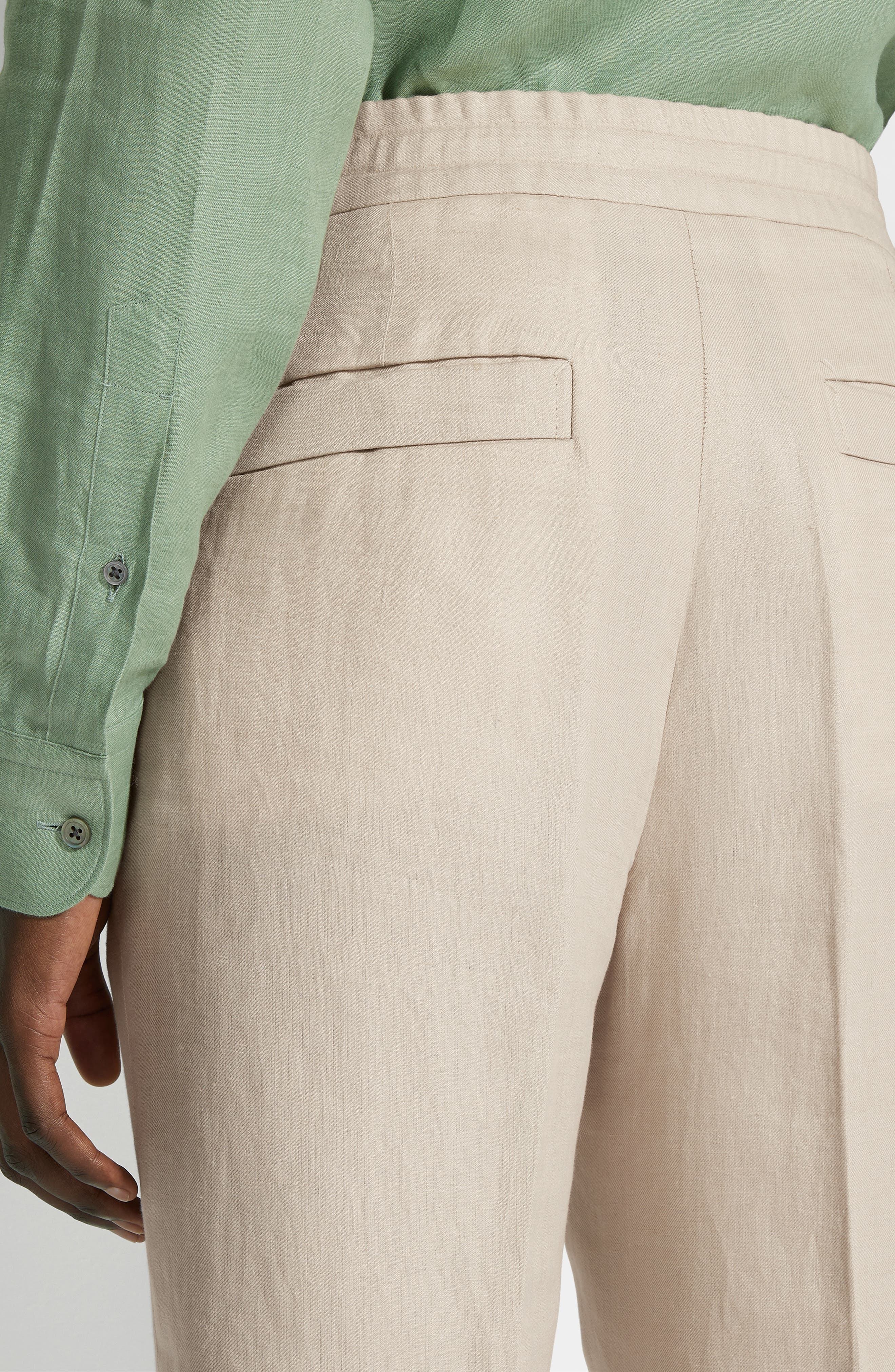 Oasi Linen Drawstring Trousers - 4