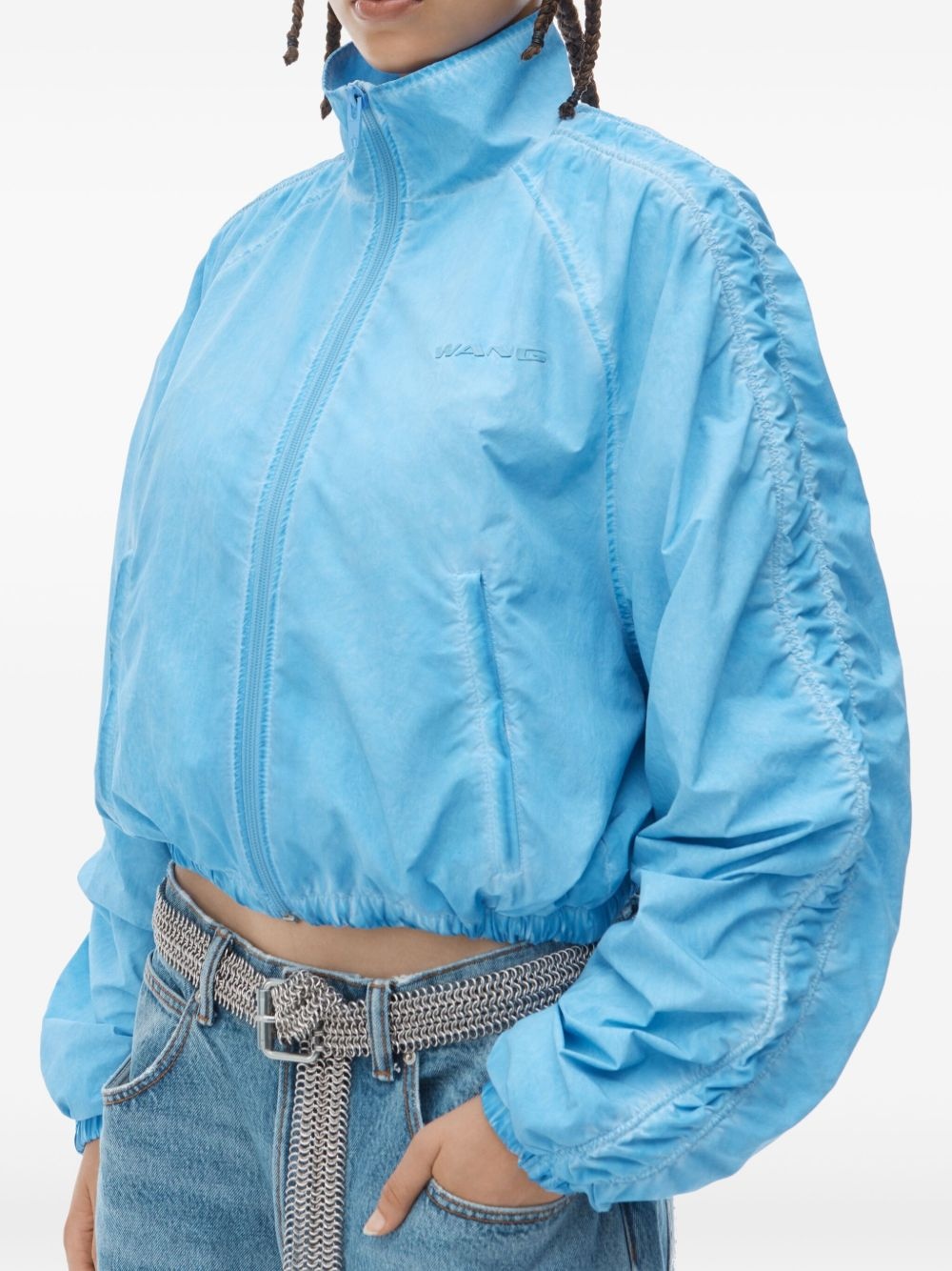 ruched track jacket - 5