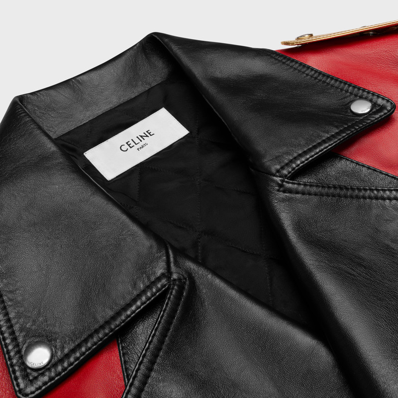 multicolored biker jacket in soft lambskin 3