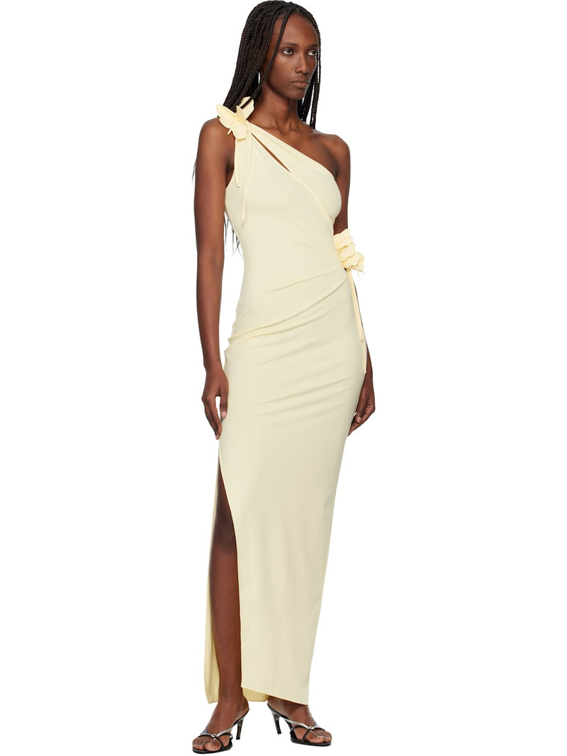 COPERNI Yellow Asymmetric Flower Midi Dress outlook