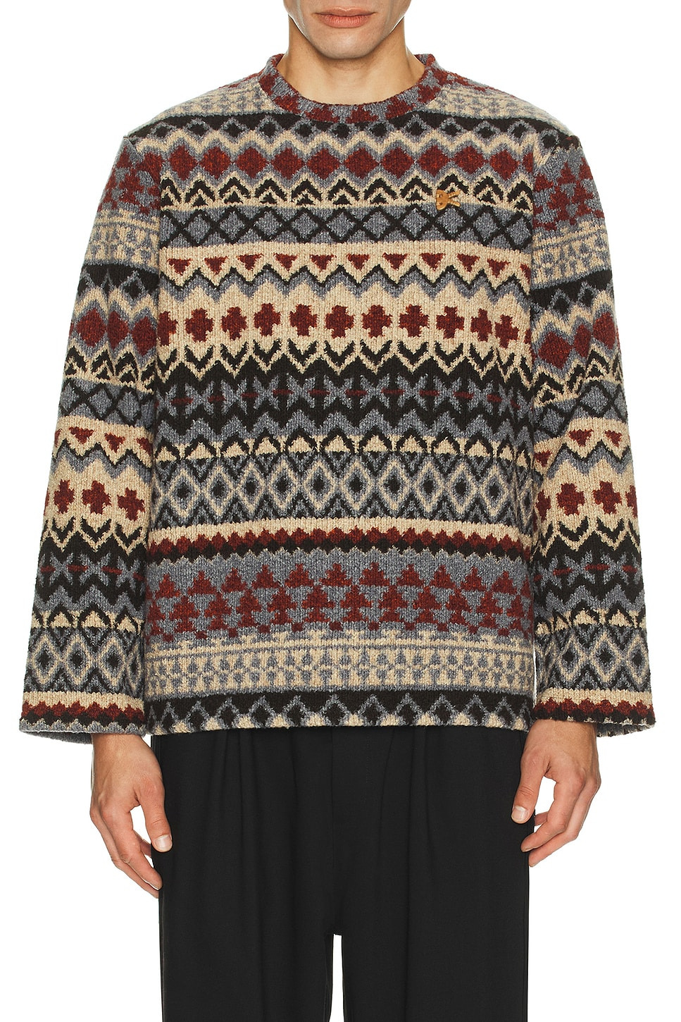 Jacquard Knit Crew Neck - 4