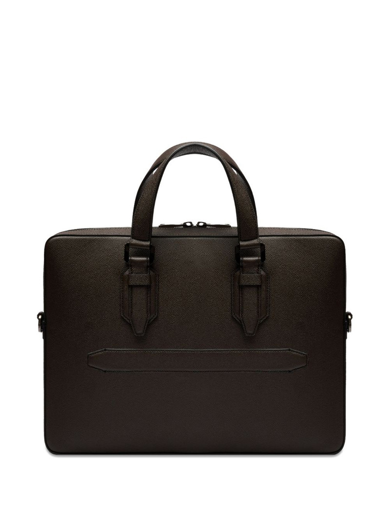 LANCEL Charlie textured leather briefcase outlook