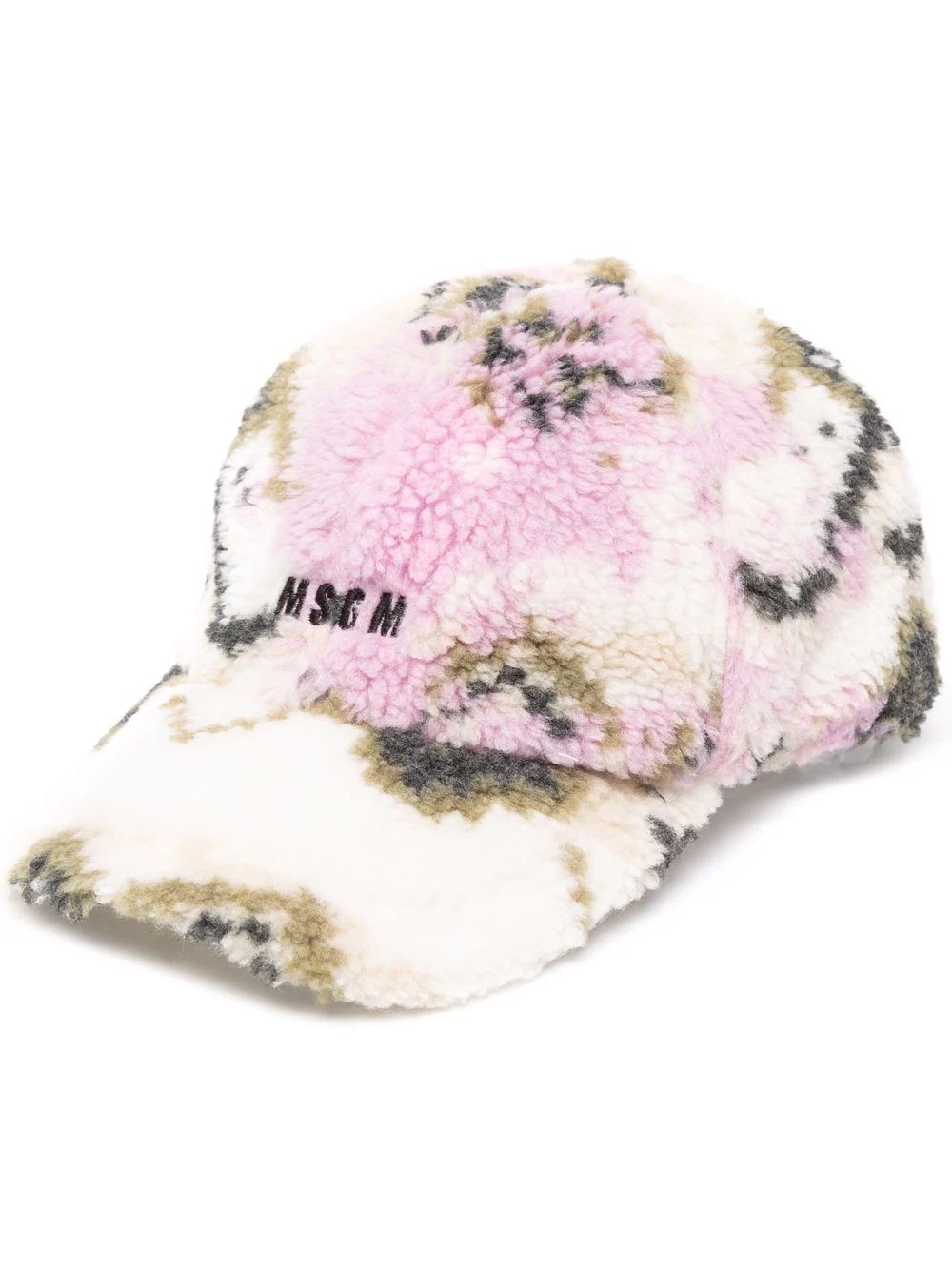 embroidered fleece cap - 1