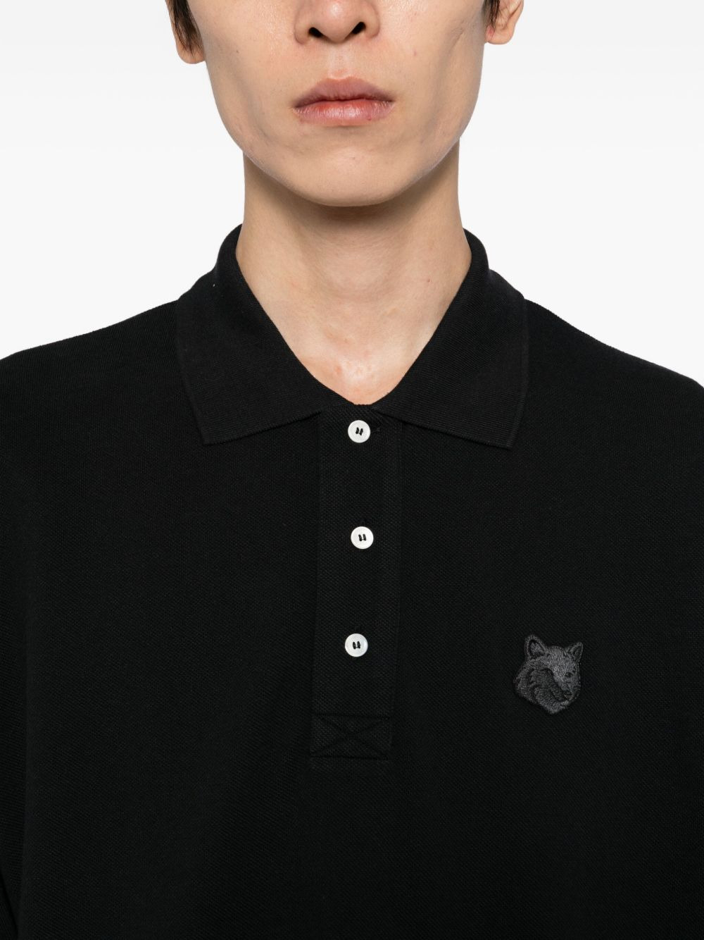fox-patch polo shirt - 4