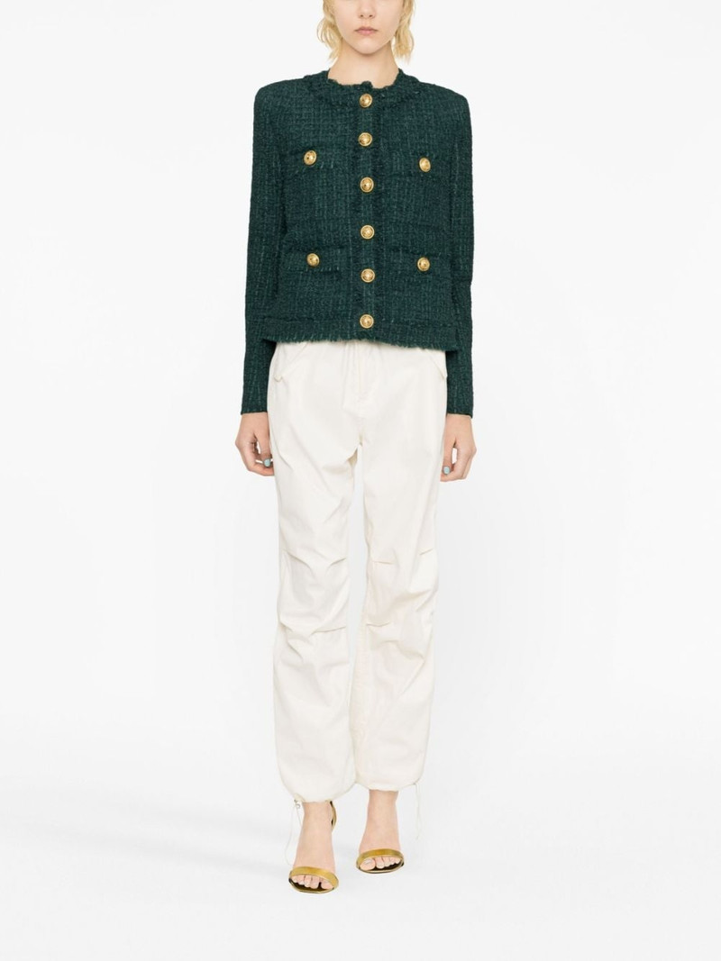 Balmain single-breasted tweed jacket outlook