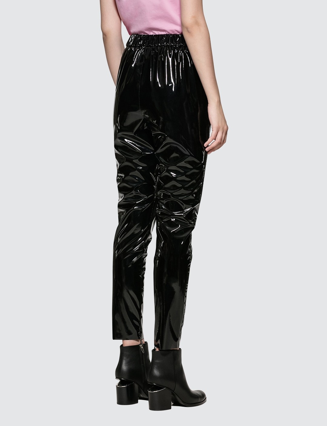 STRETCH PATENT LEATHER PANTS - 3