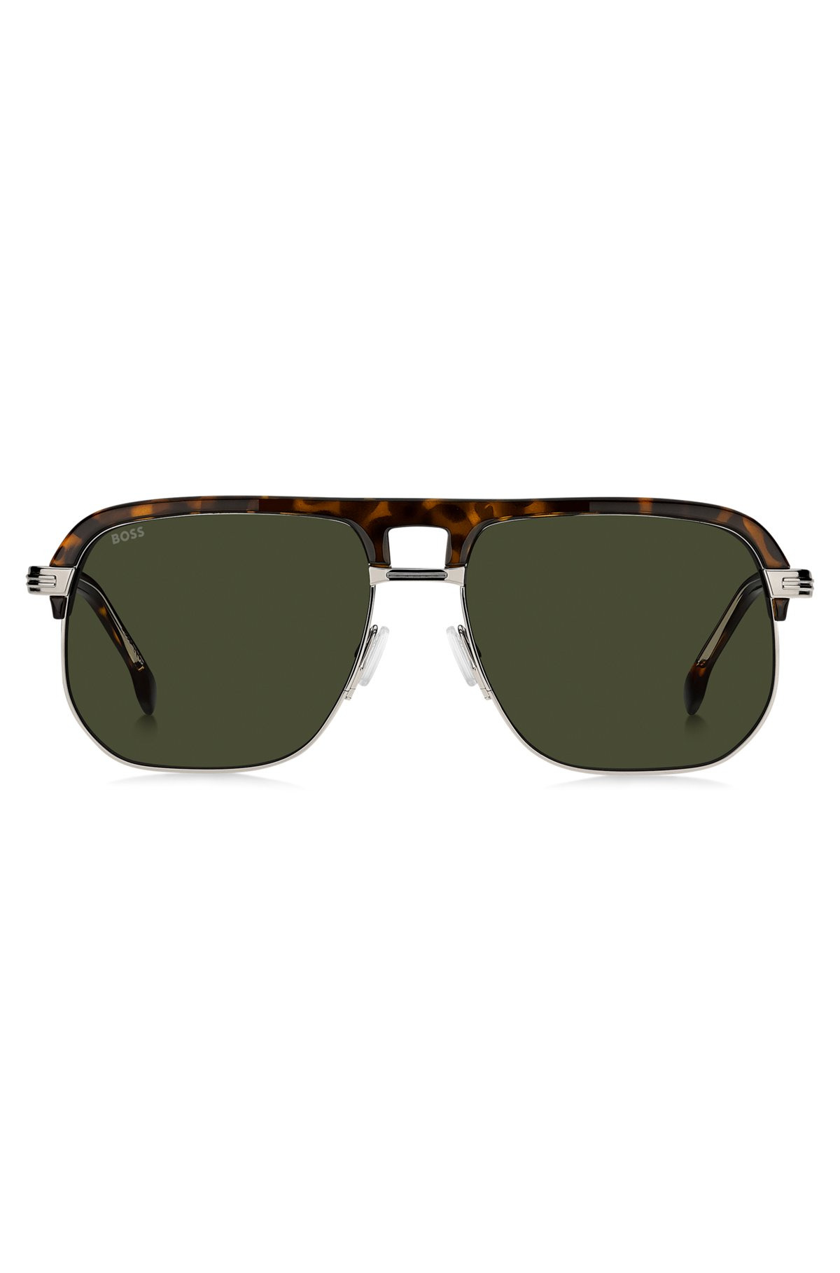 HAVANA-ACETATE SUNGLASSES WITH SPOILER-EFFECT DOUBLE BRIDGE - 3