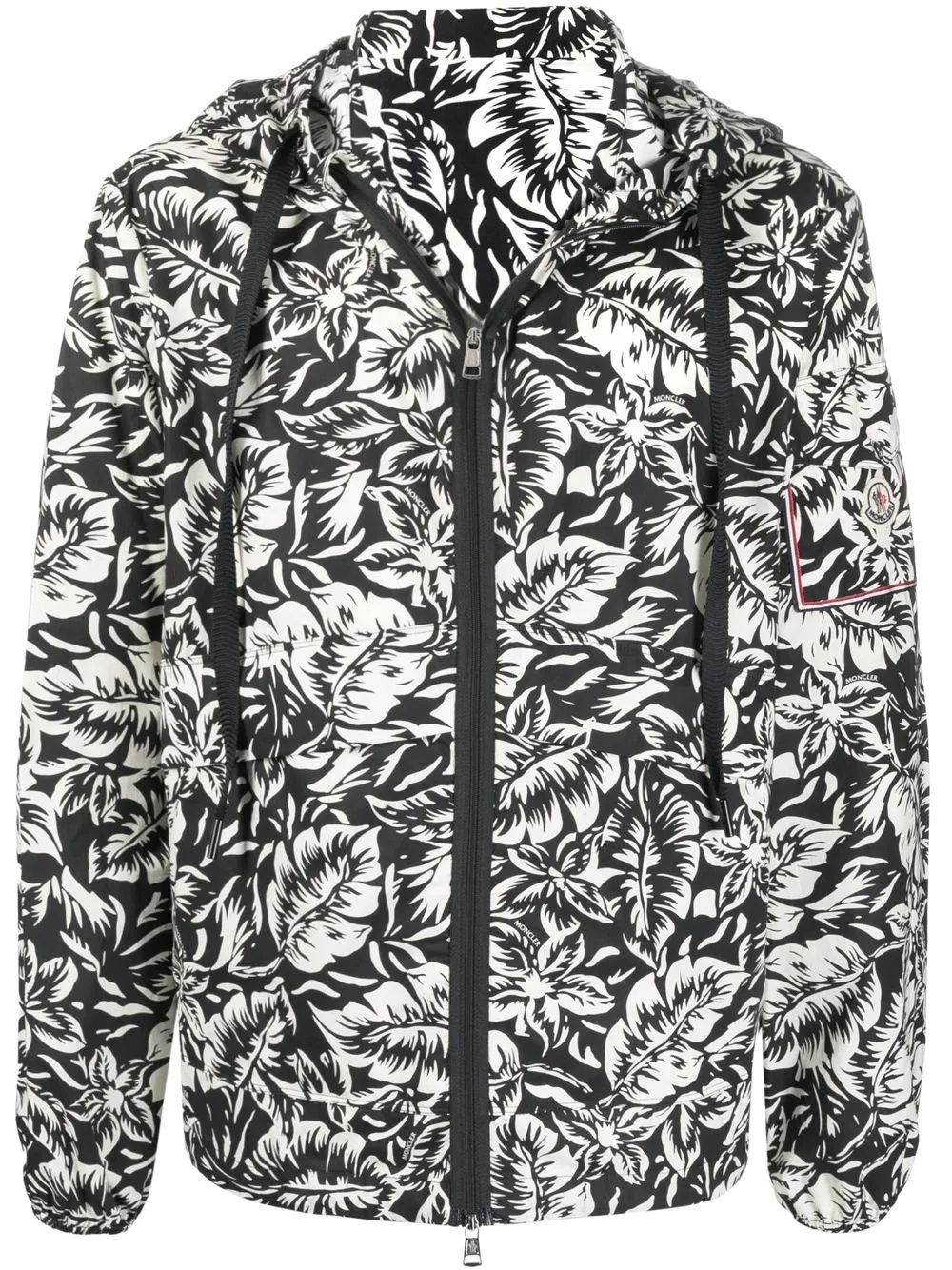 graphic-print hooded jacket - 1