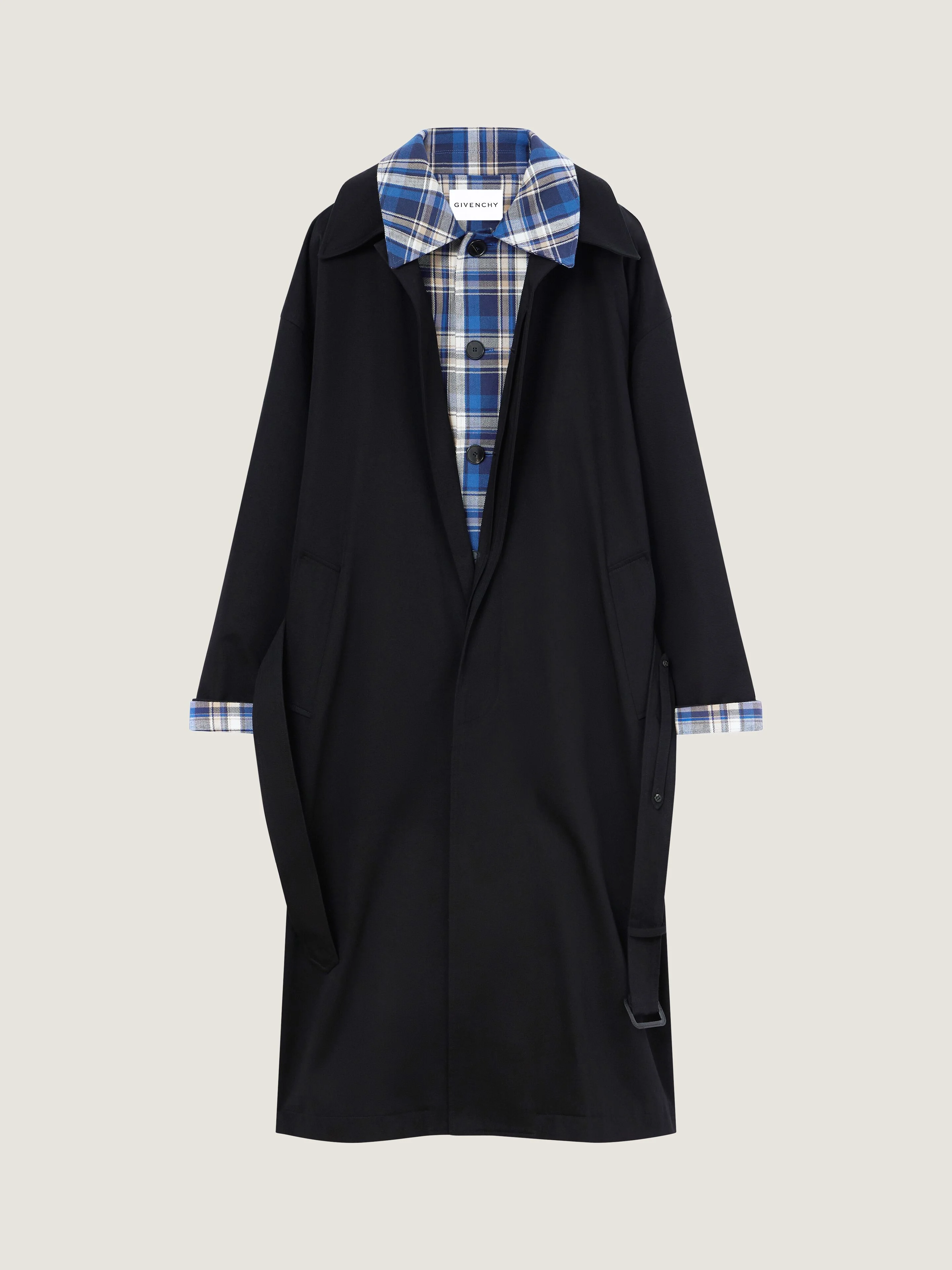 COUTURE SEAM DOUBLE TRENCH COAT IN COTTON - 1