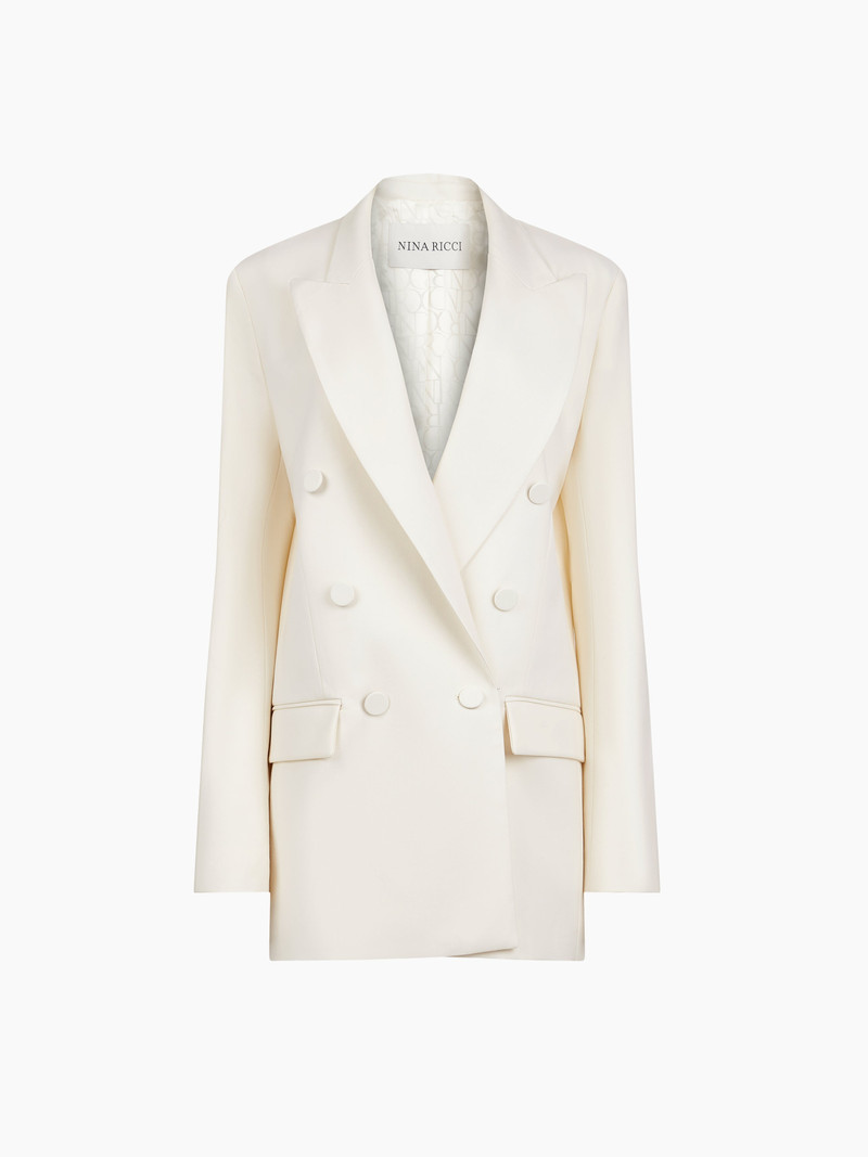 White Oversized Tailored Blazer 5