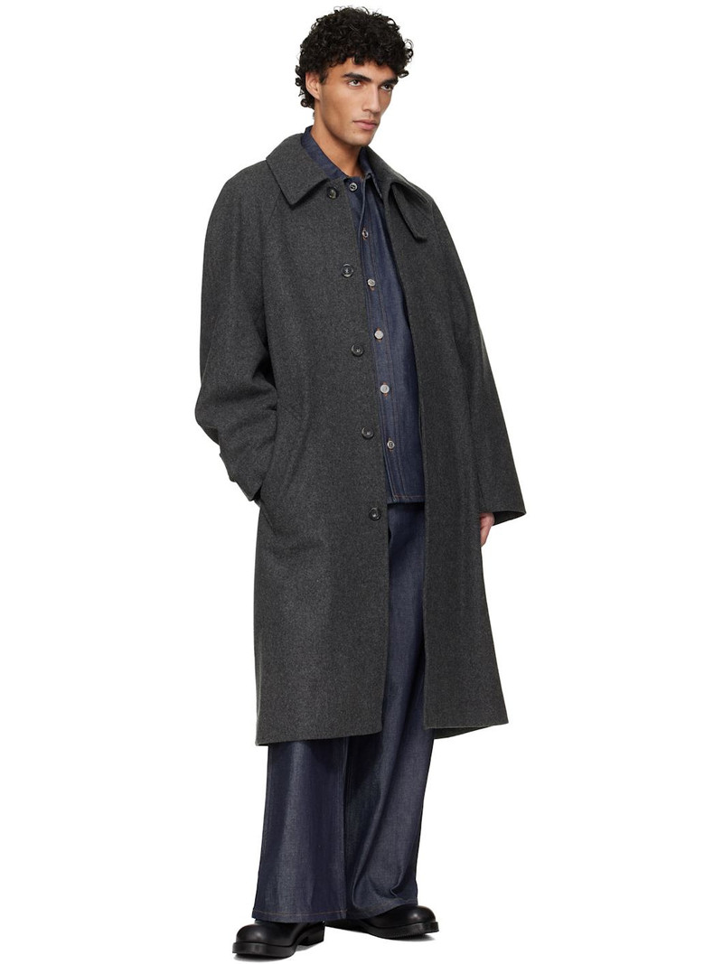 A.P.C. Gray Raglan Sleeve Coat outlook