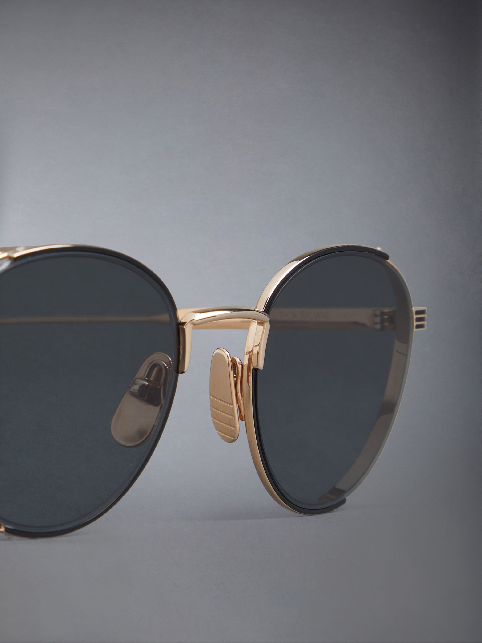 ROUND SUNGLASSES IN TITANIUM - 5