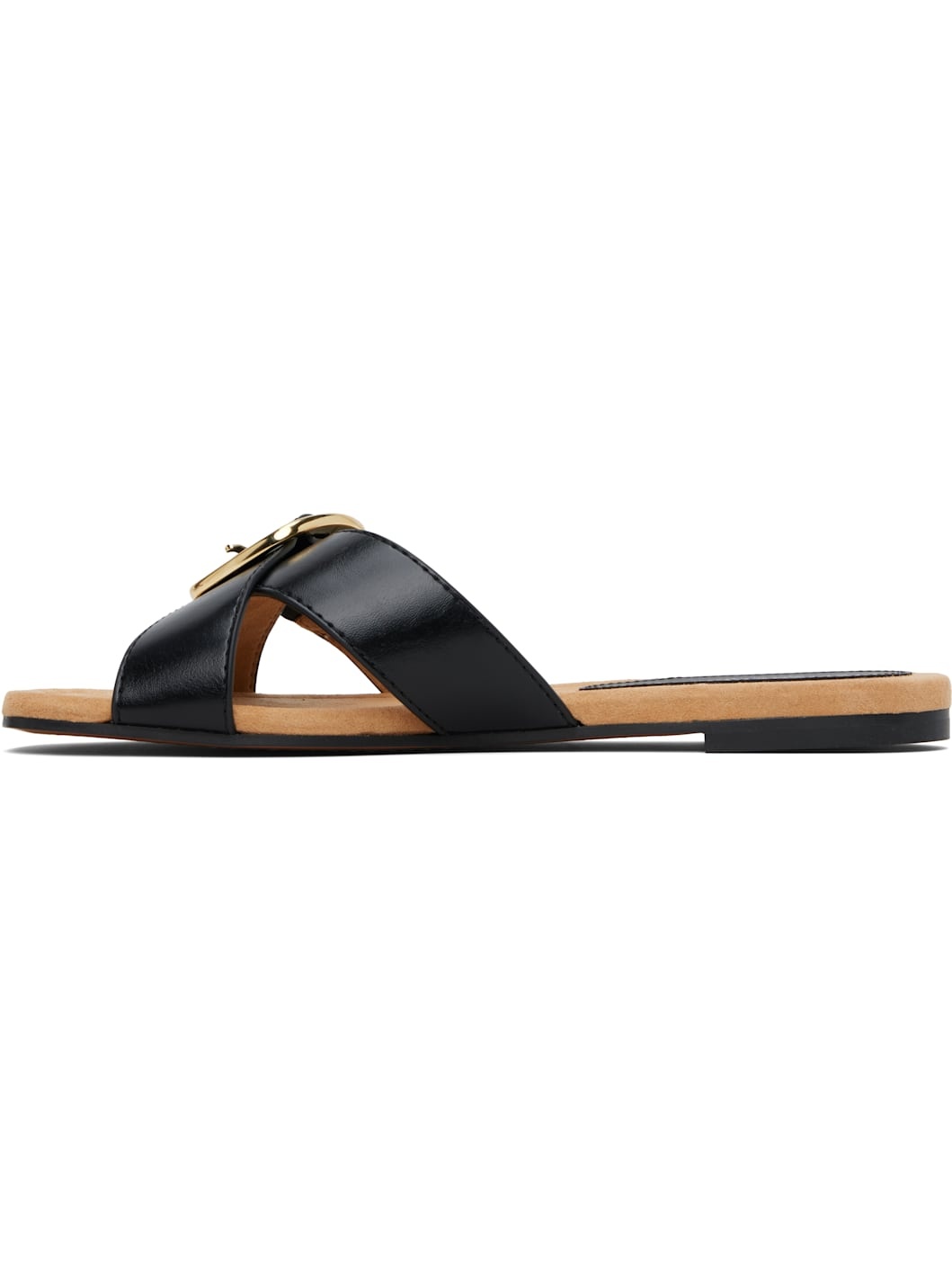 Black Gaia Brushed Alter Mat Sandals - 3