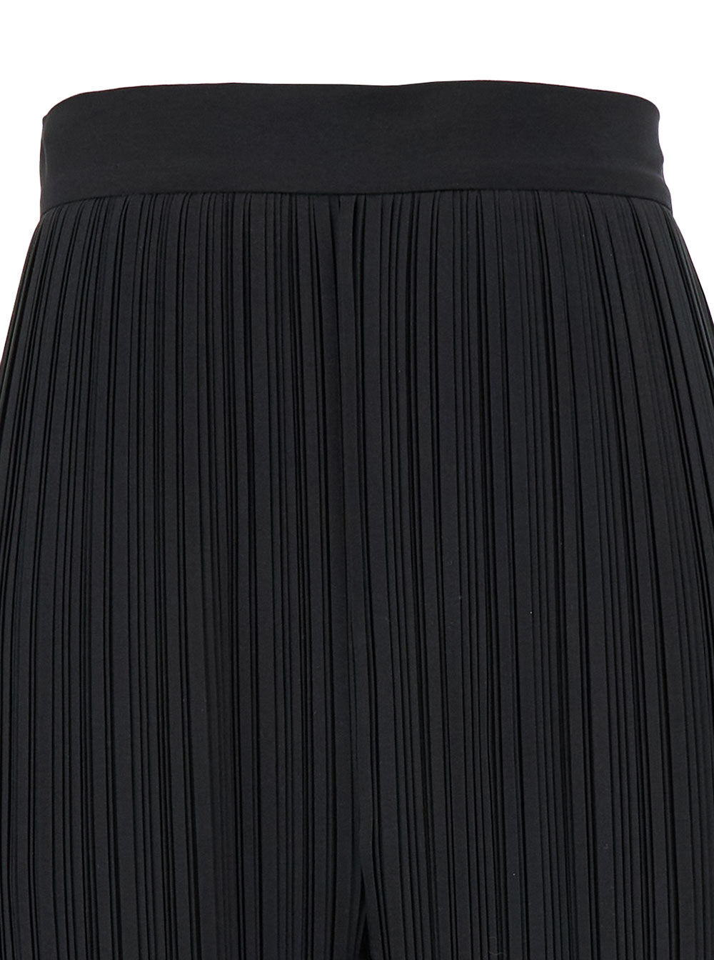 Lanvin Women Black Pleated Pants With Invisible Zip In Crêpe De Chine Woman - 3