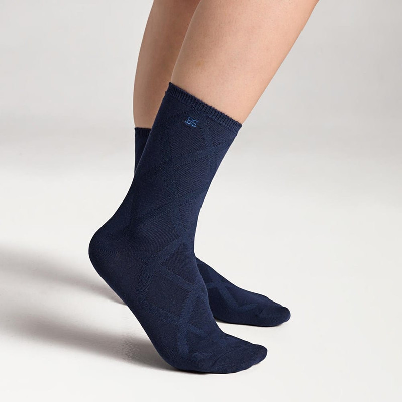 3 Pack Pointelle Argyle Crews 5