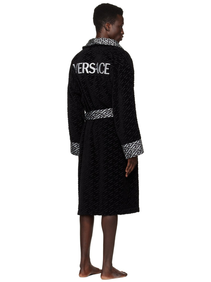 Black 'La Greca' Robe 3