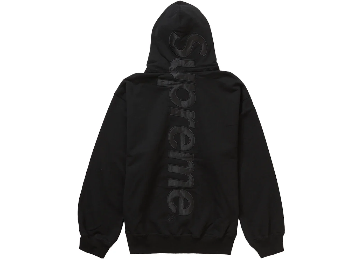 Supreme Supreme Satin Appliqué Hooded Sweatshirt (FW23) Black 