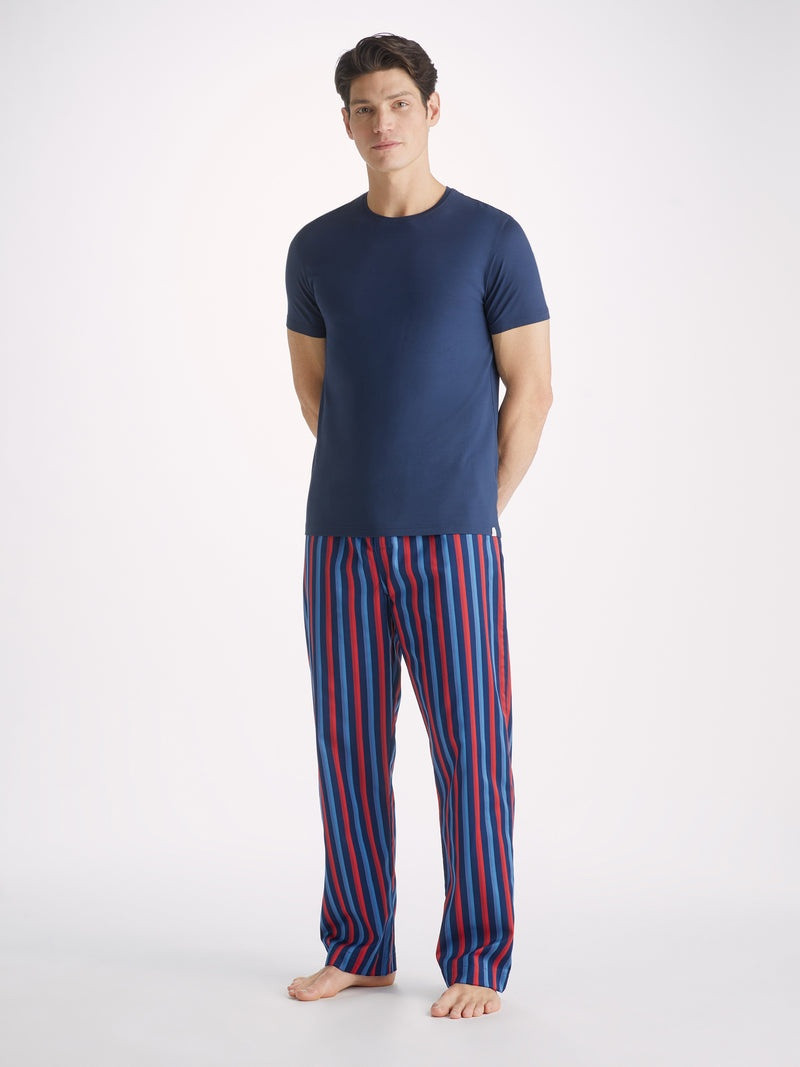 Derek Rose Men's Lounge Pants Wellington 55 Cotton Multi outlook