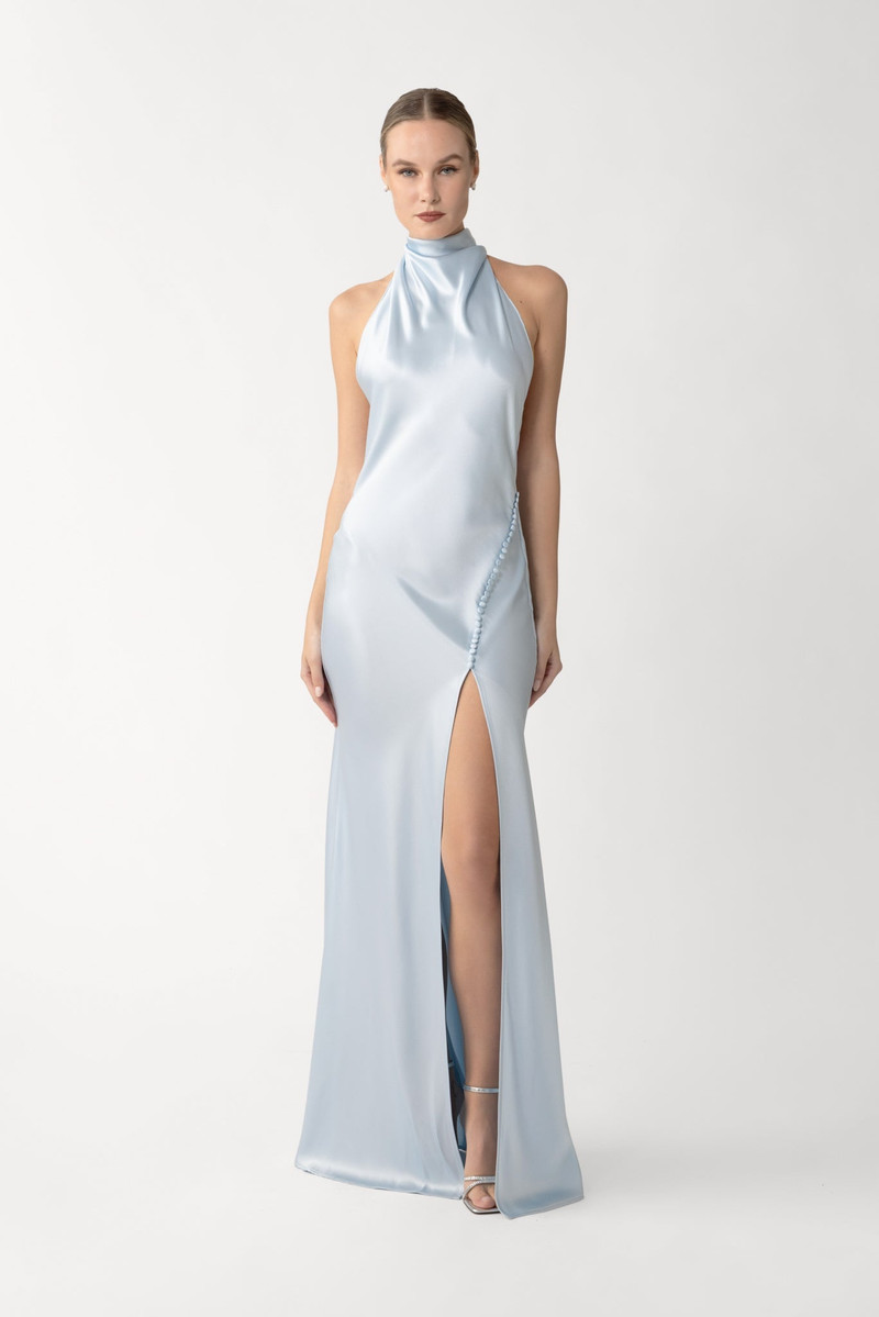 SAU LEE PENELOPE BACKLESS SATIN GOWN outlook