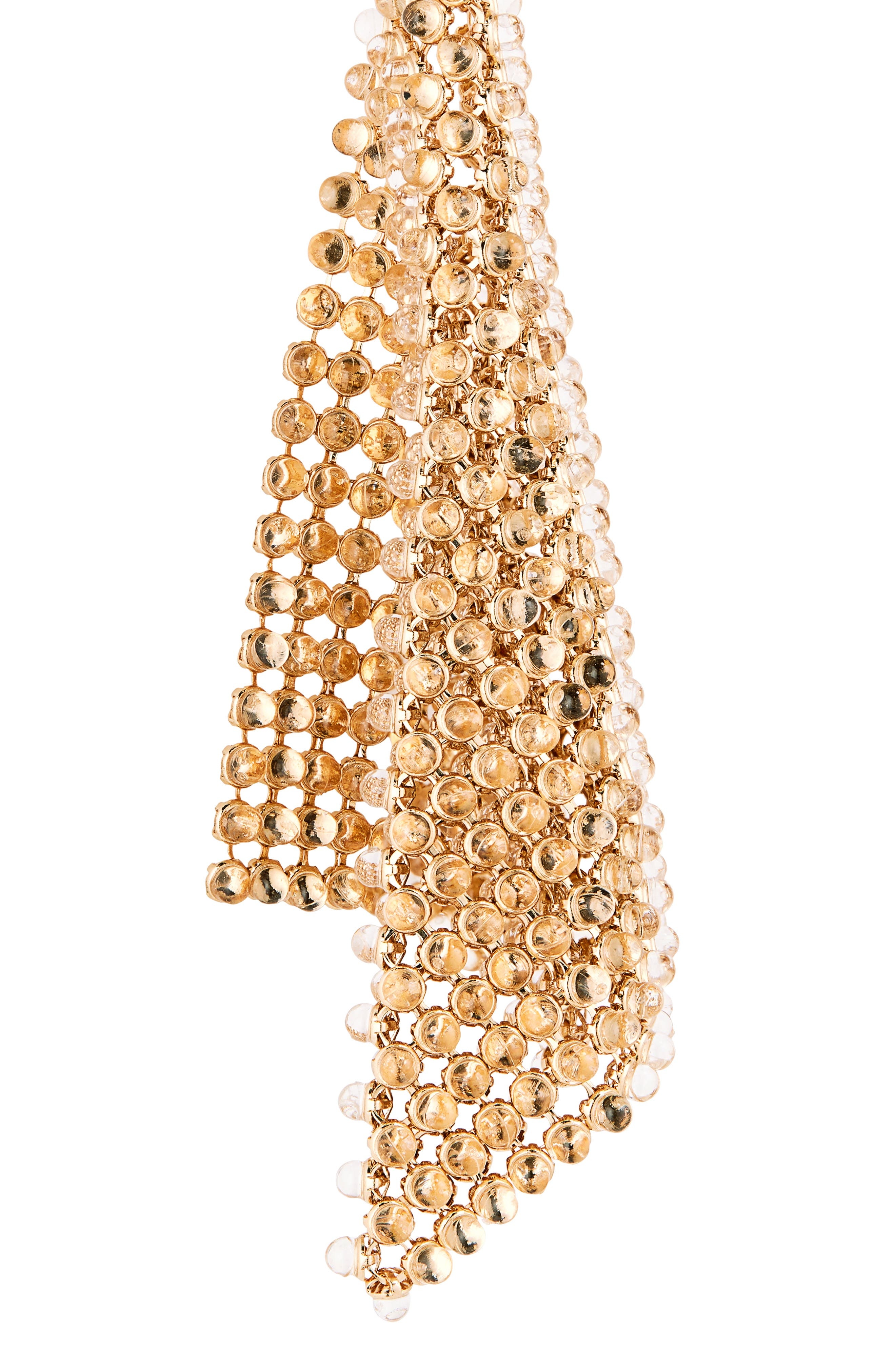 Rabanne Crystal Mesh Drop Earrings in Gold /Transparent at Nordstrom - 6