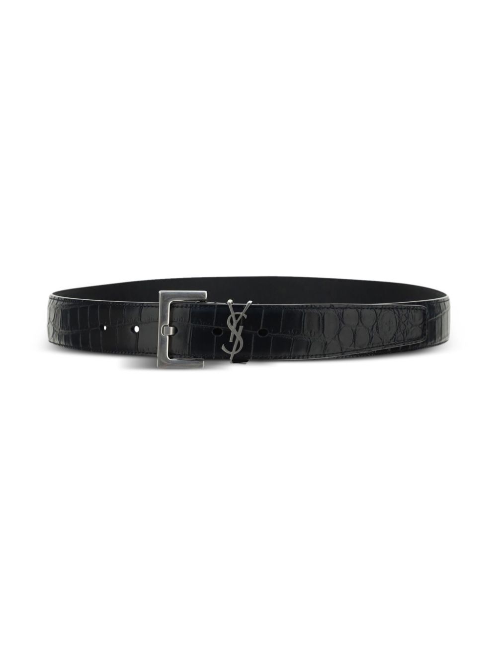 Monogram crocodile-embossed belt - 2