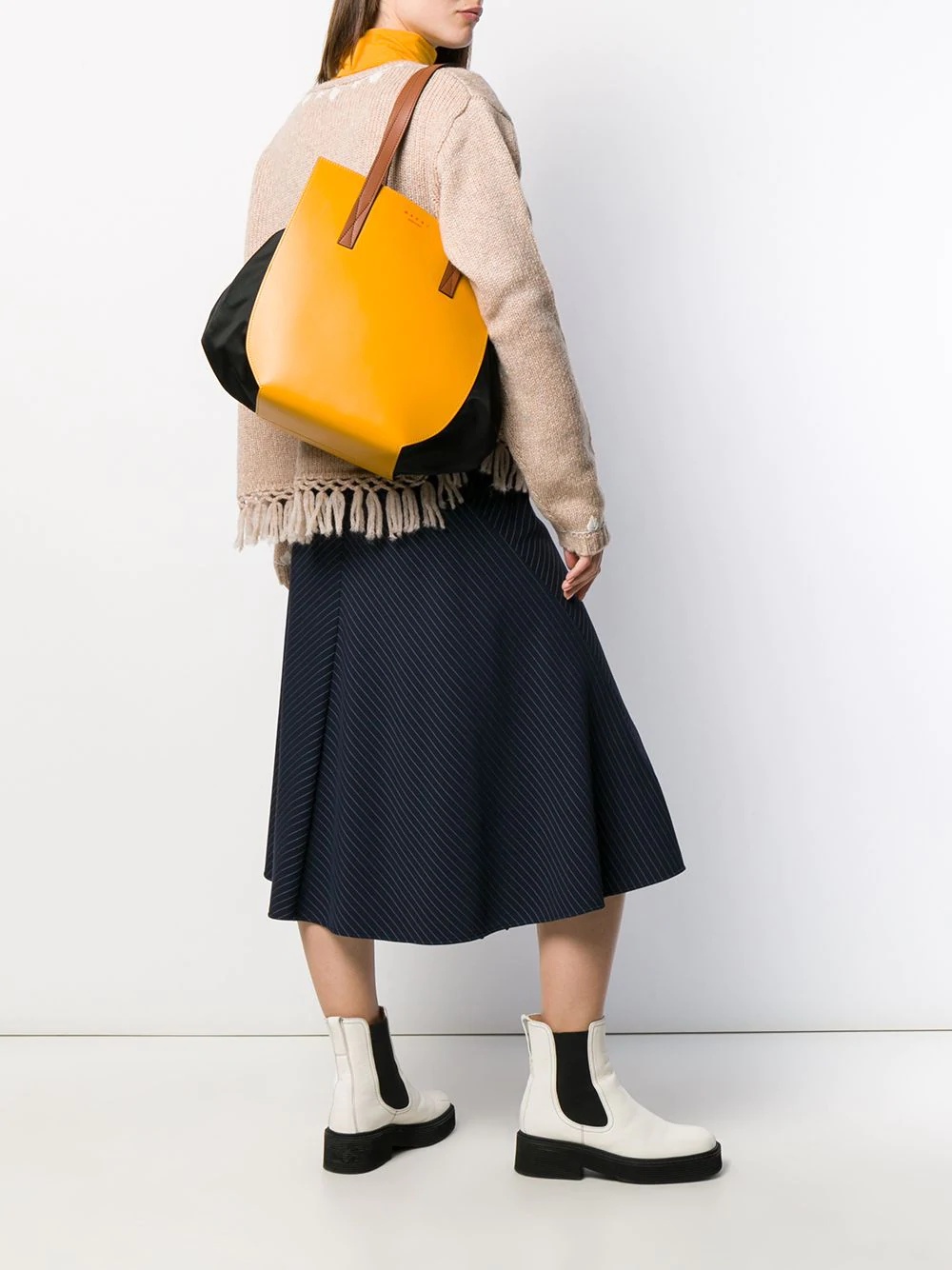 colour blocked shoulder bag - 2