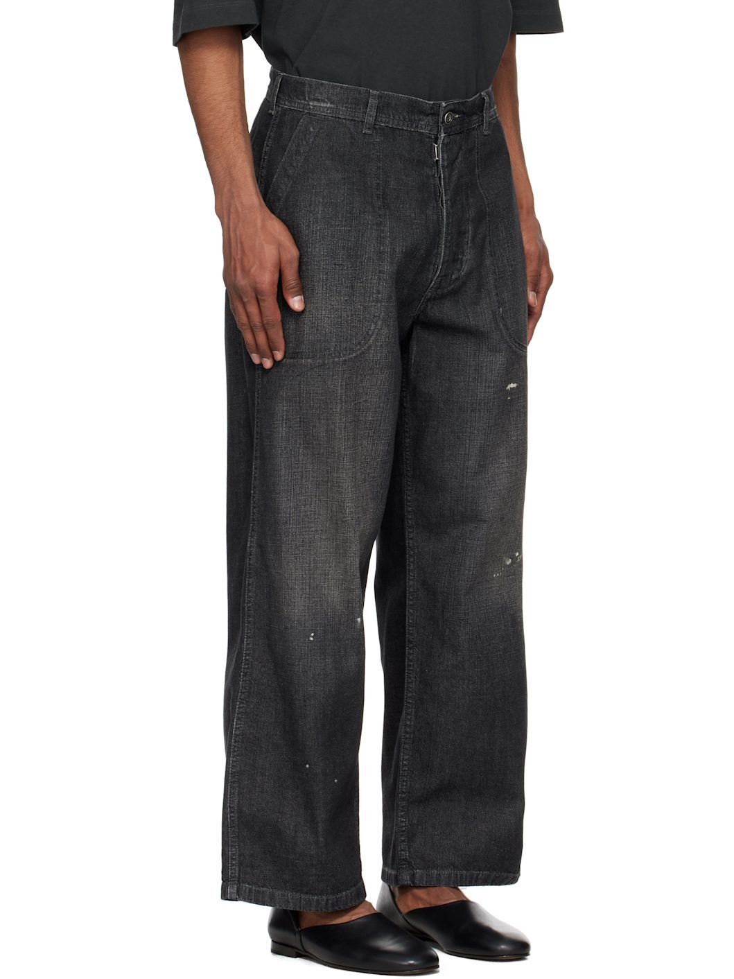 Black Distressed Jeans - 2