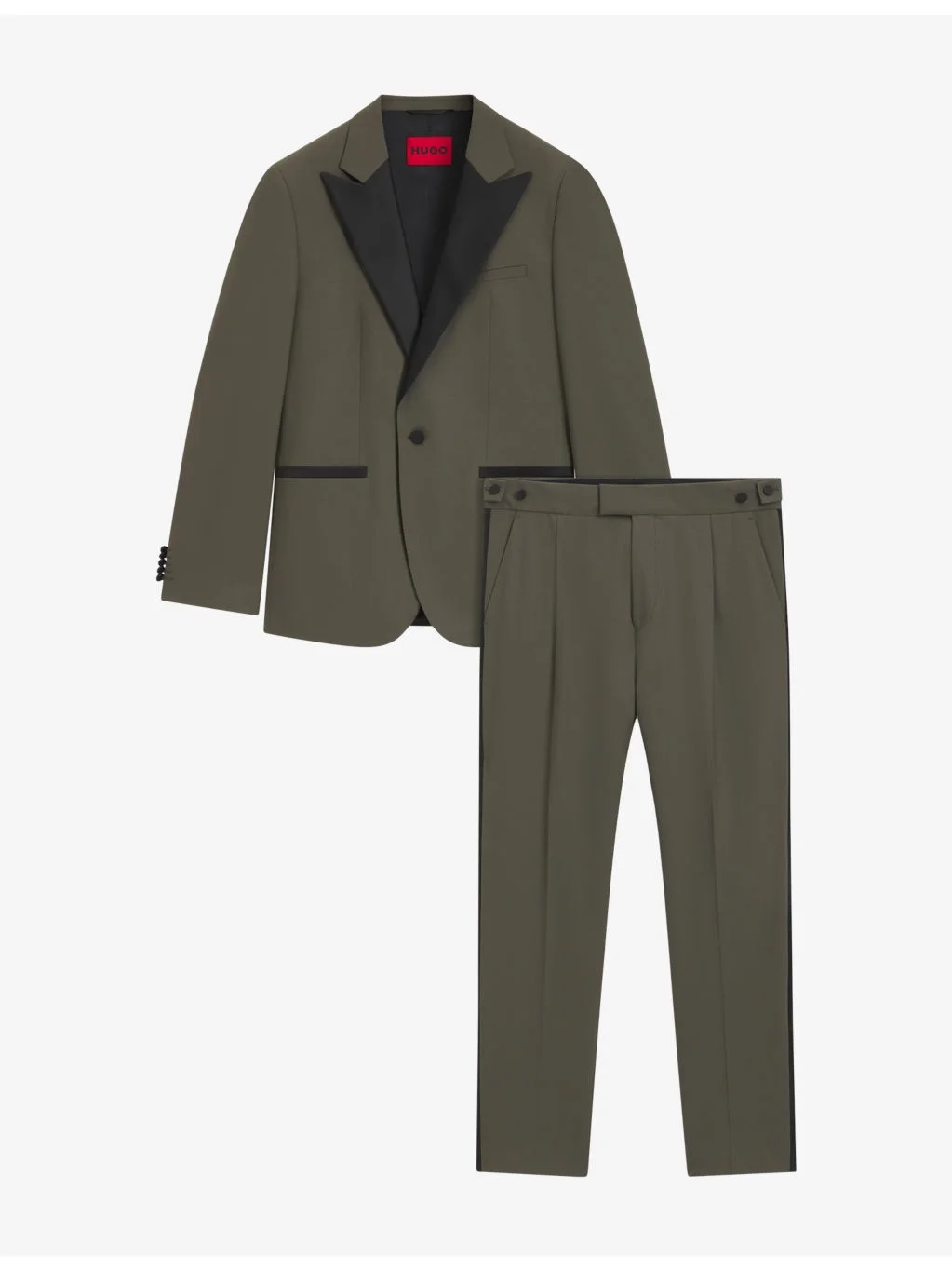 Contrast-Trim Regular-Fit Stretch Wool-Blend Suit - 1