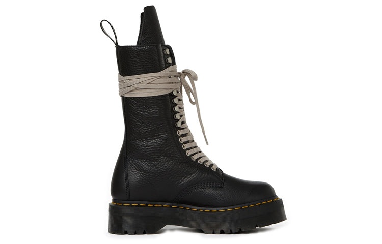 Dr.Martens x Rick Owens 1918 Leather Lace Up Platform Boots 'Black' 27979001 - 2