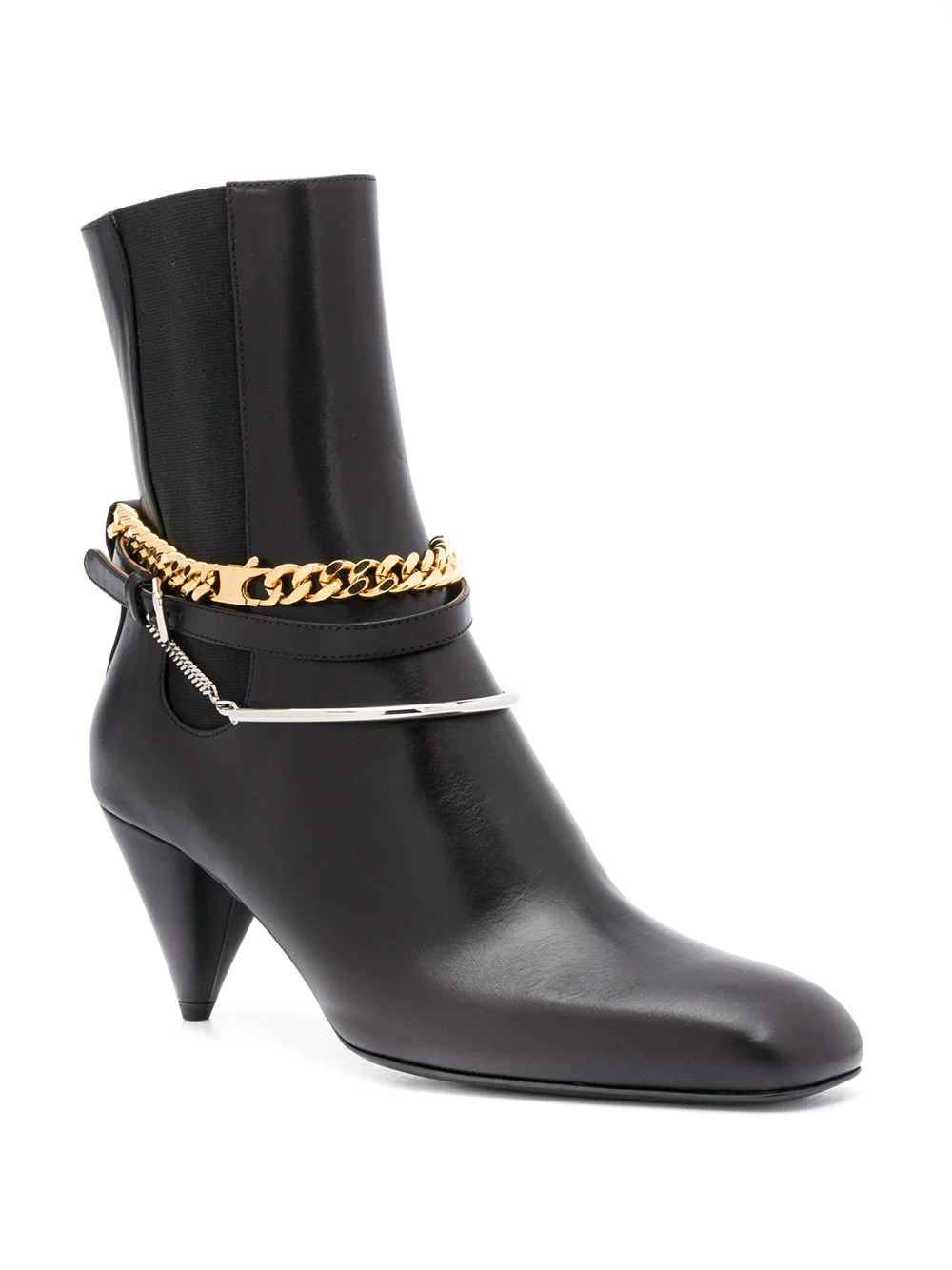 chain link ankle boots - 2