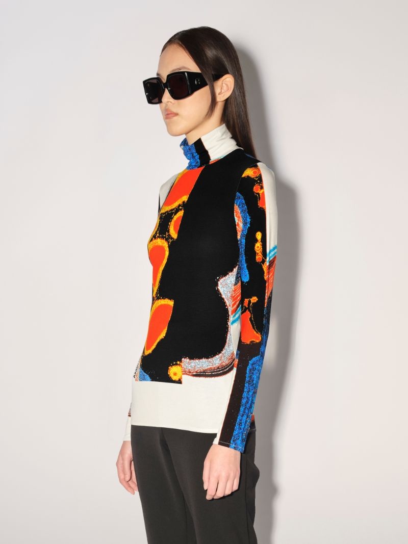 FITTED PRINTED TURTLENECK - 6