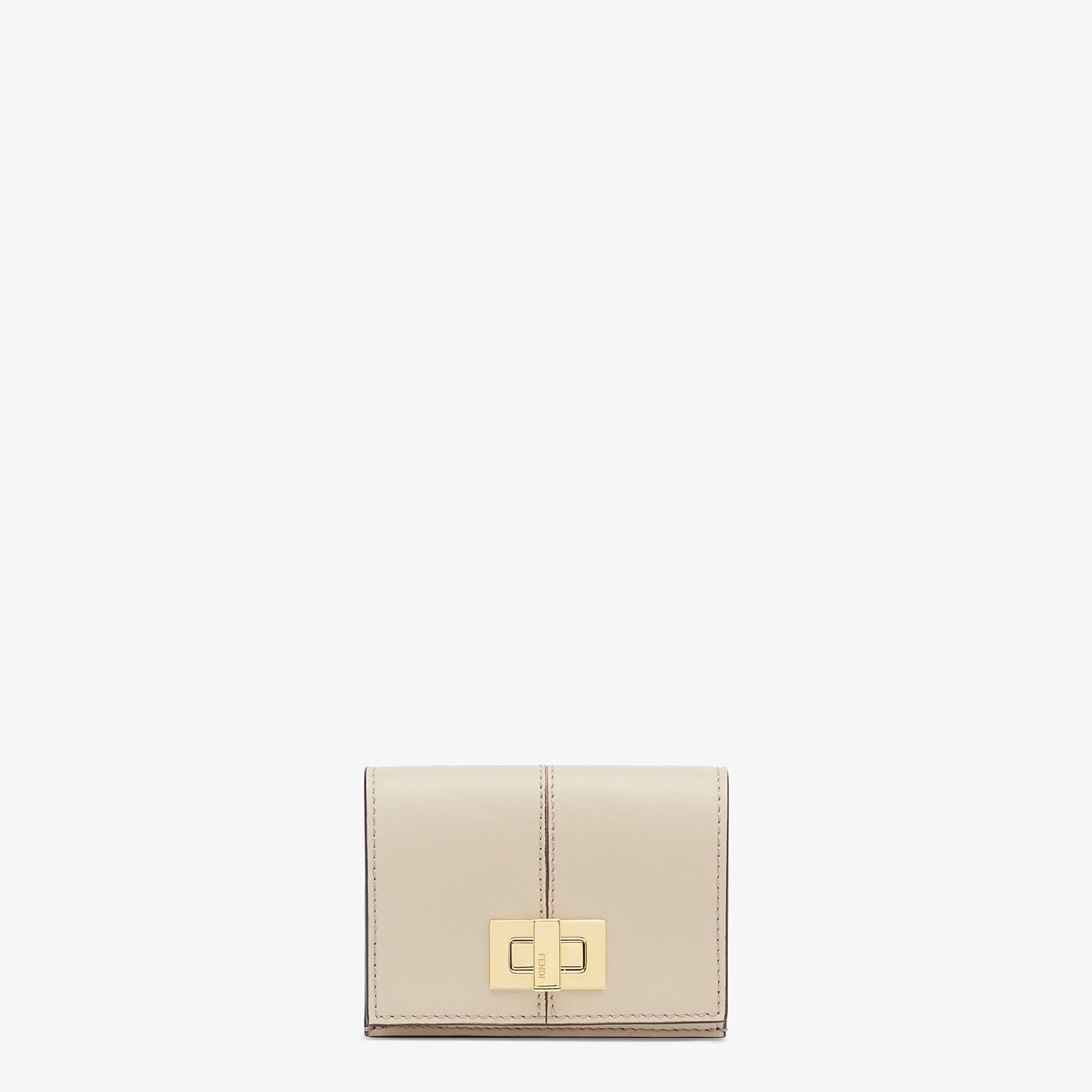 Beige leather wallet - 1