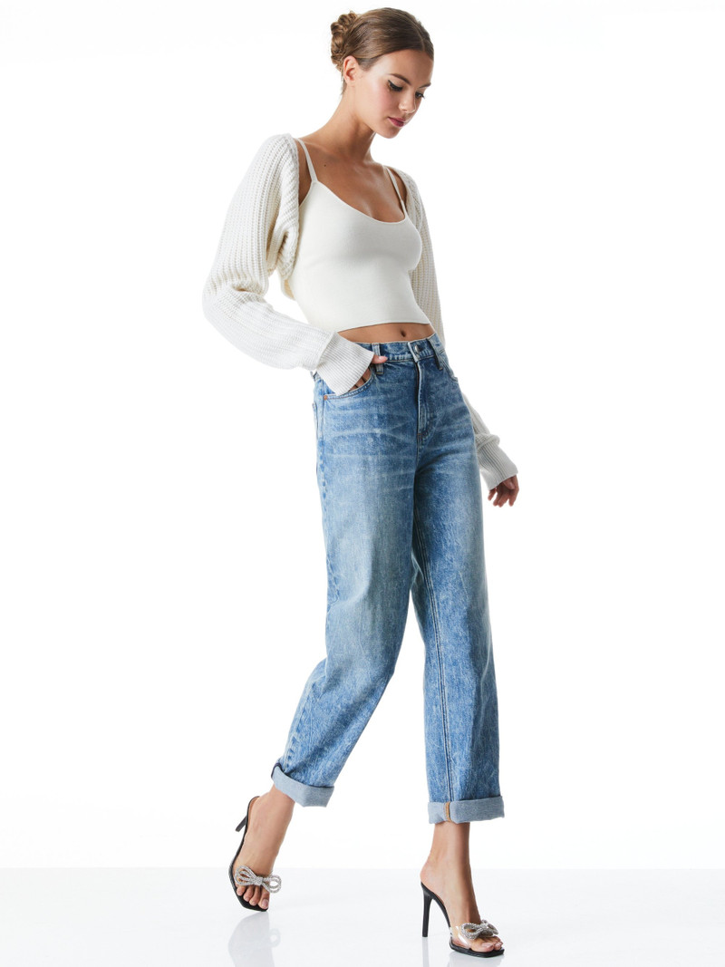 Alice + Olivia DORI KNIT SHRUG outlook