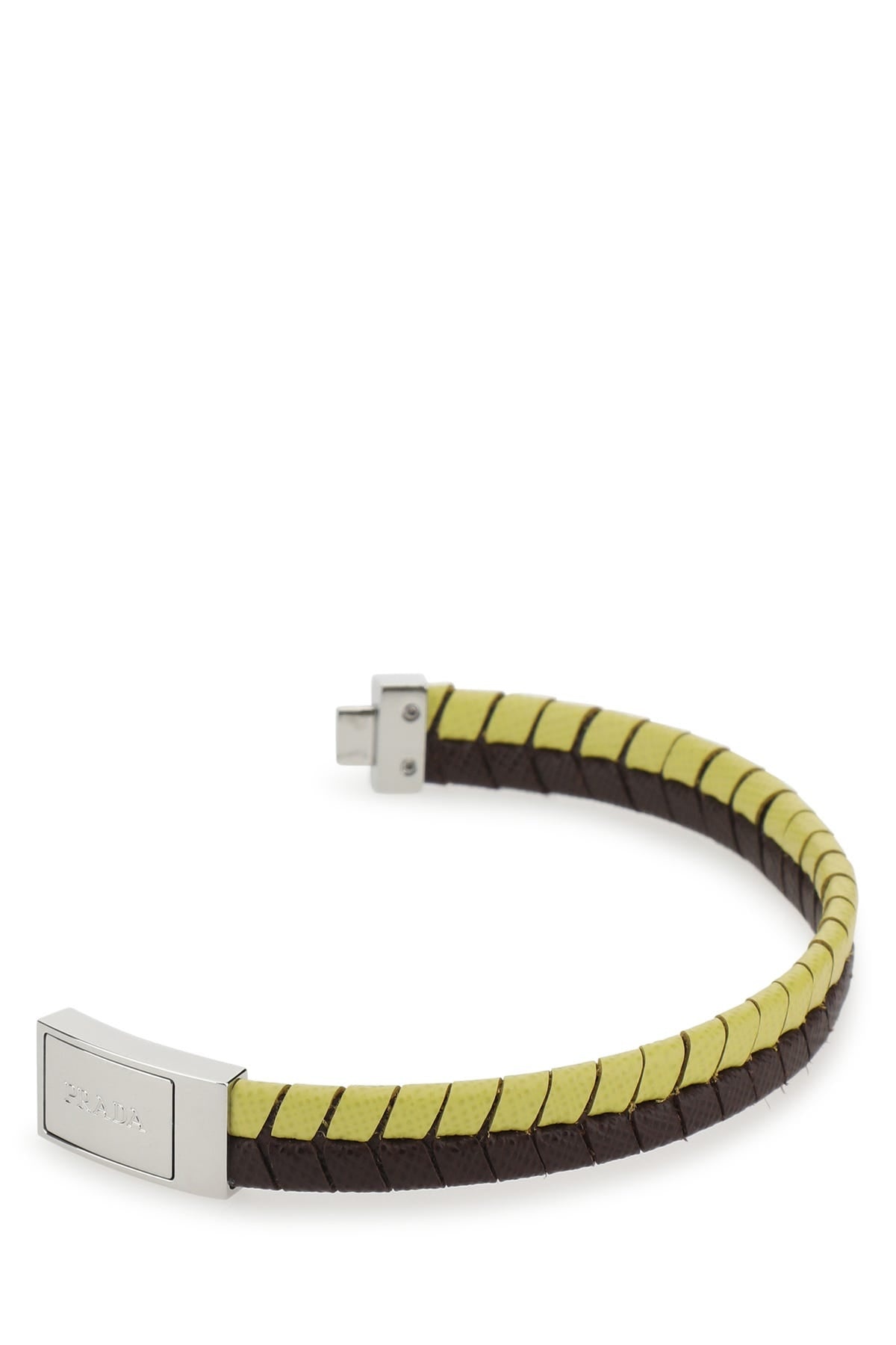 ブレスレット PRADA SS23 Two-tone leather bracelet (2IB1502E26 F03F6) PRADA SS23 Two-tone leather bracelet (2IB1502E26 F03F6