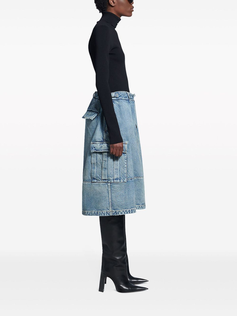 cargo denim midi skirt 3