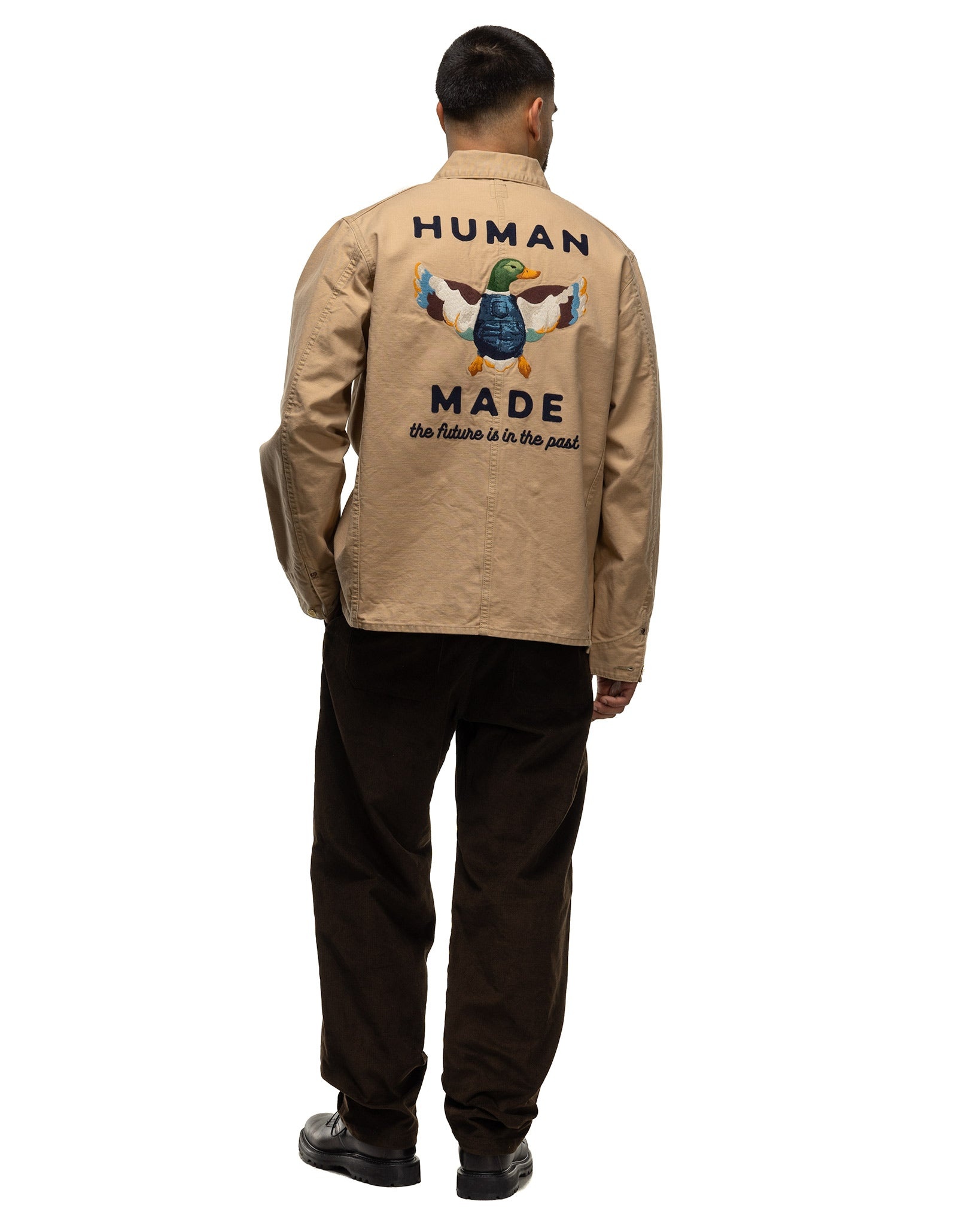 Human Made Washed Duck Coverall Jacket Beige | havenshop