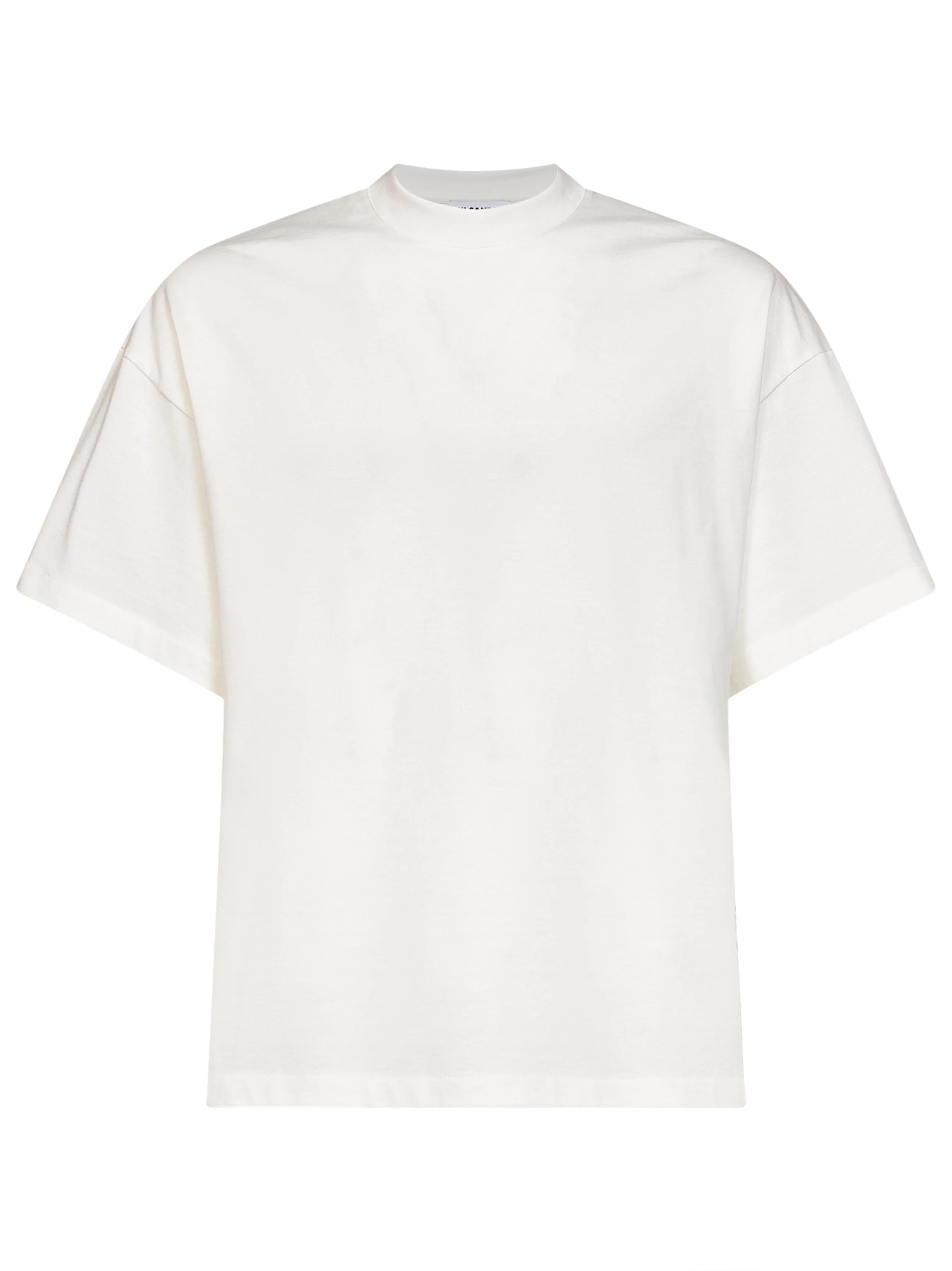 Porcelain cotton boxy T-shirt with Jil Sander logo - 1