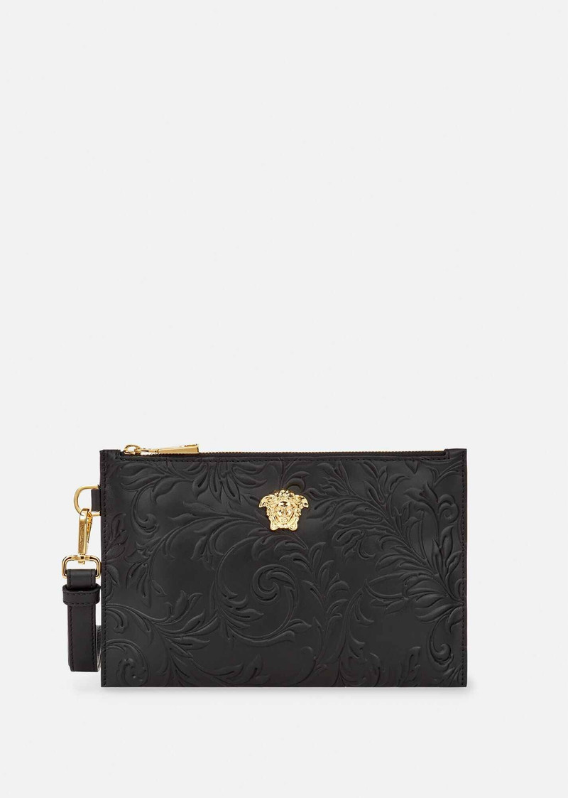 Embossed Barocco Zip Pouch 1