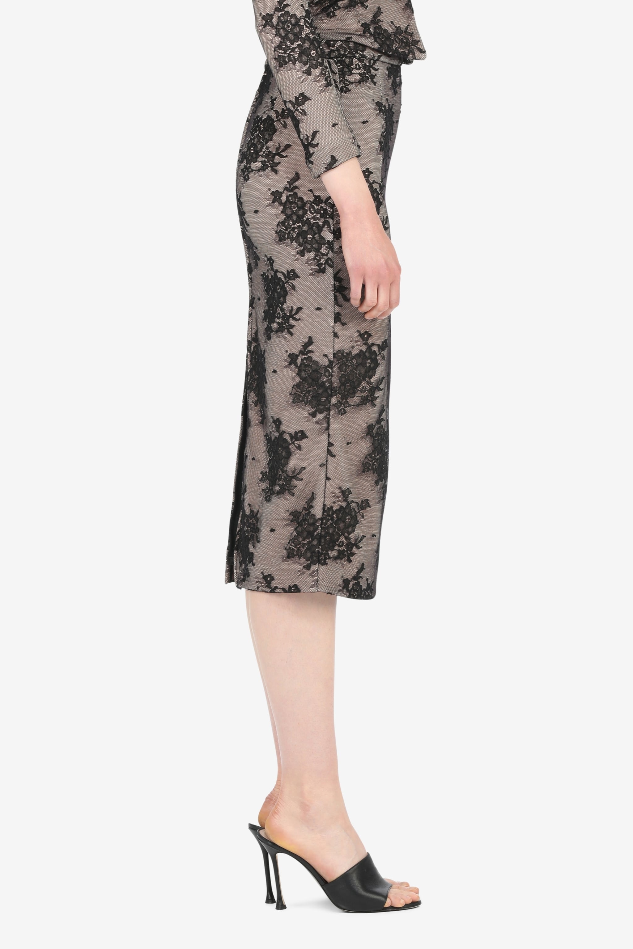 LACE PENCIL SKIRT - 3