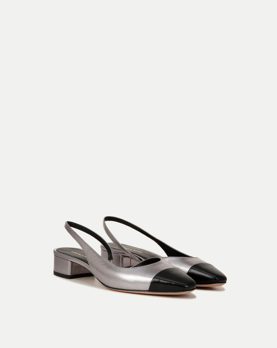 CECILE LEATHER CAP-TOE SLINGBACK - 2