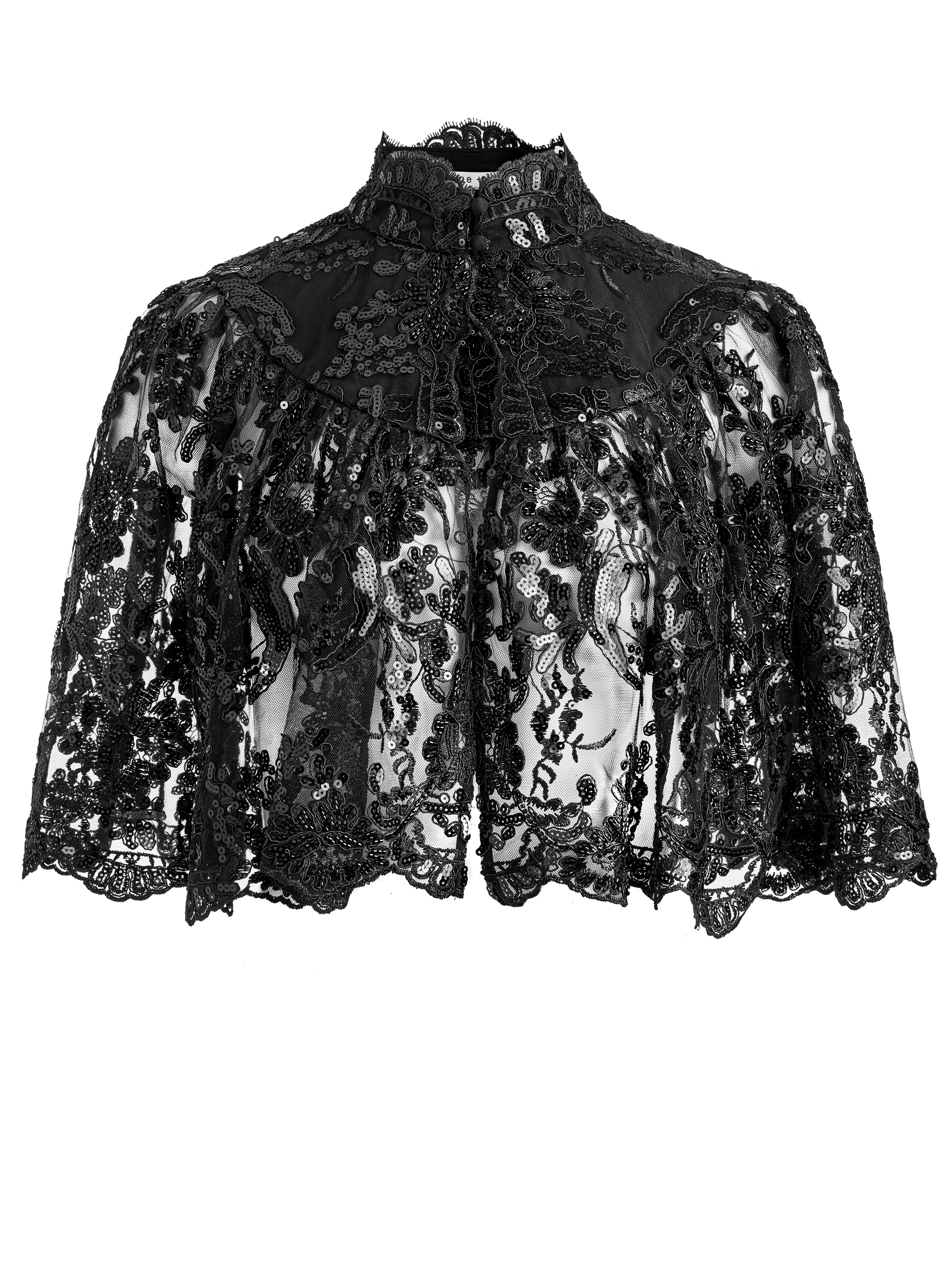 AURELIA LACE EMBELLISHED MINI CAPELET - 7