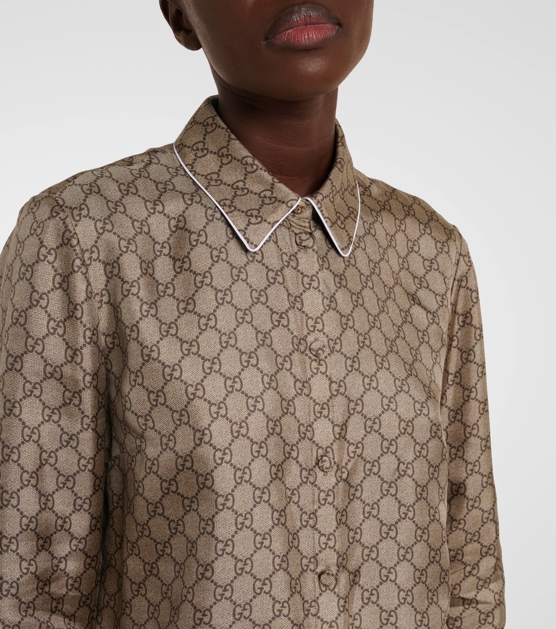 GG silk twill shirt - 4