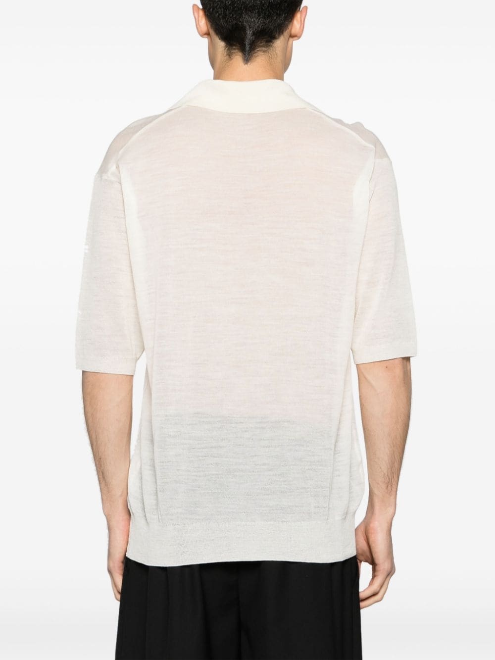 mÃ©lange wool-blend polo shirt - 4