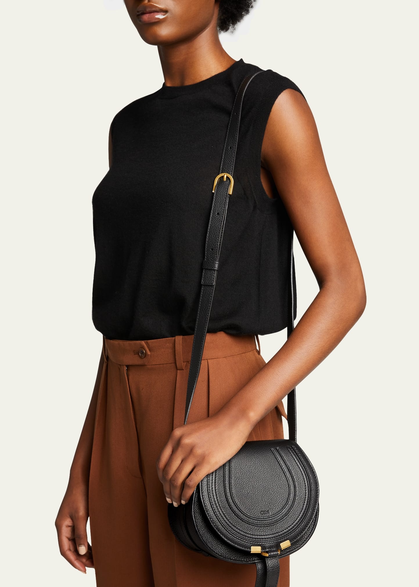Marcie Small Crossbody Bag in Grained Calfskin - 2