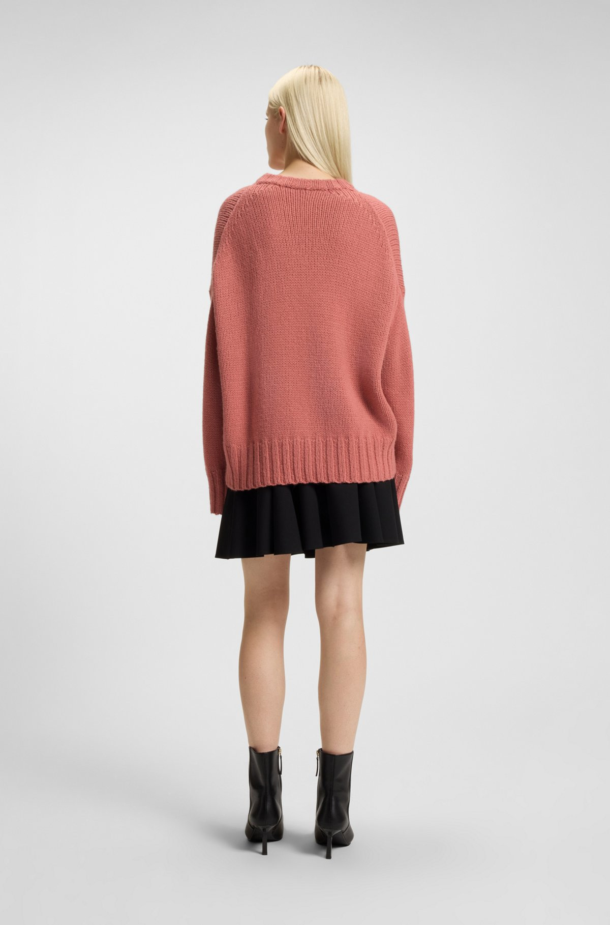 OVERSIZE-FIT KNITTED SWEATER WITH EMBROIDERED LOGO - 4