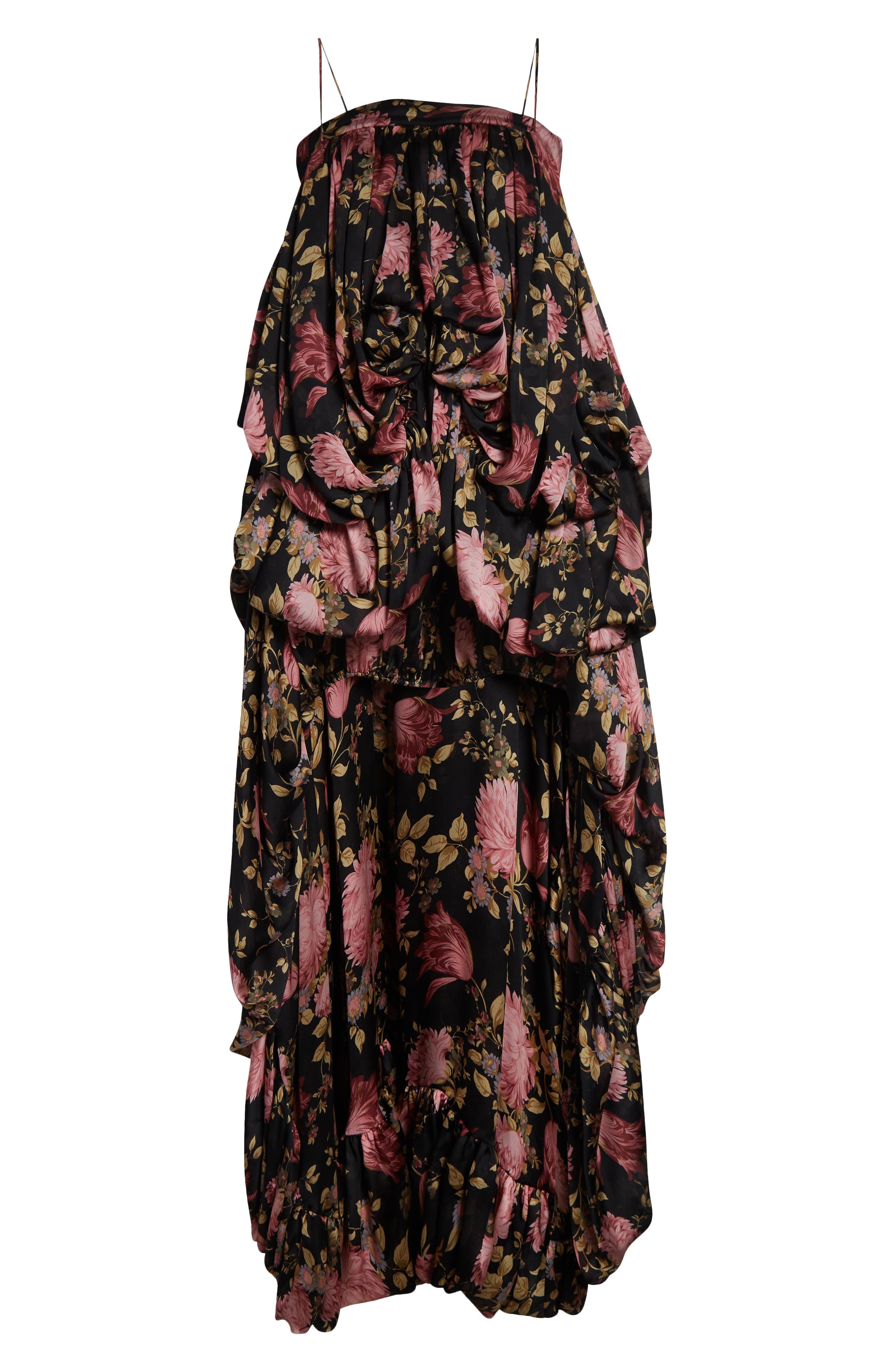 Chloé Peony Print Silk Jumpsuit in Black at Nordstrom - 6