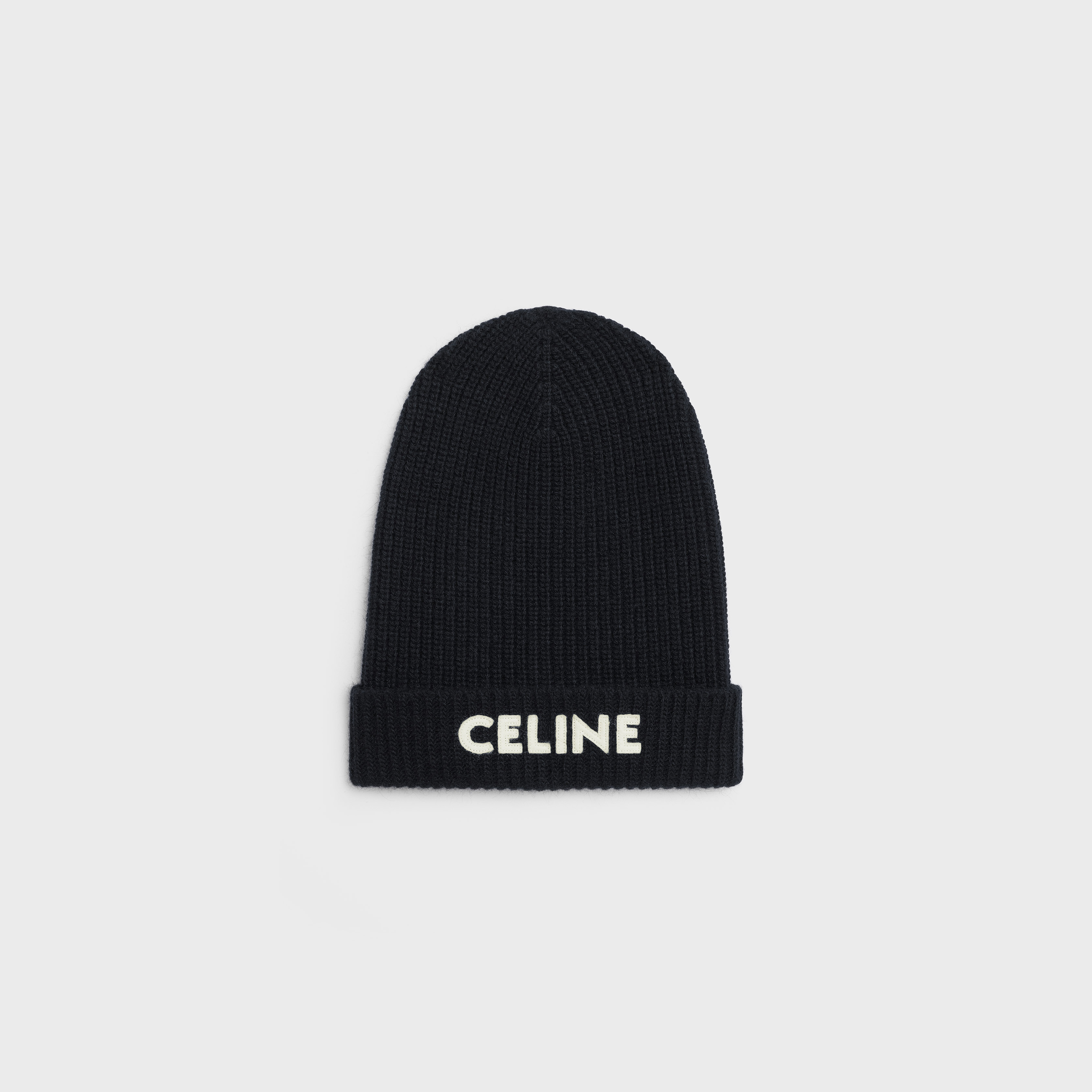 CELINE BEANIE IN RIBBED WOOL - 1